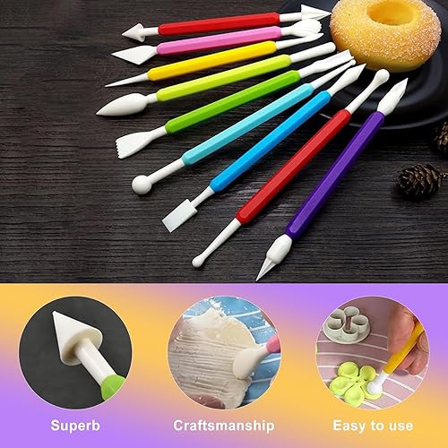 Miniatura 3 de ZeriLion Juego de 9 herramientas de escultura de arcilla para adultos, herramientas de modelado y tallado de cerámica de doble extremo para secado