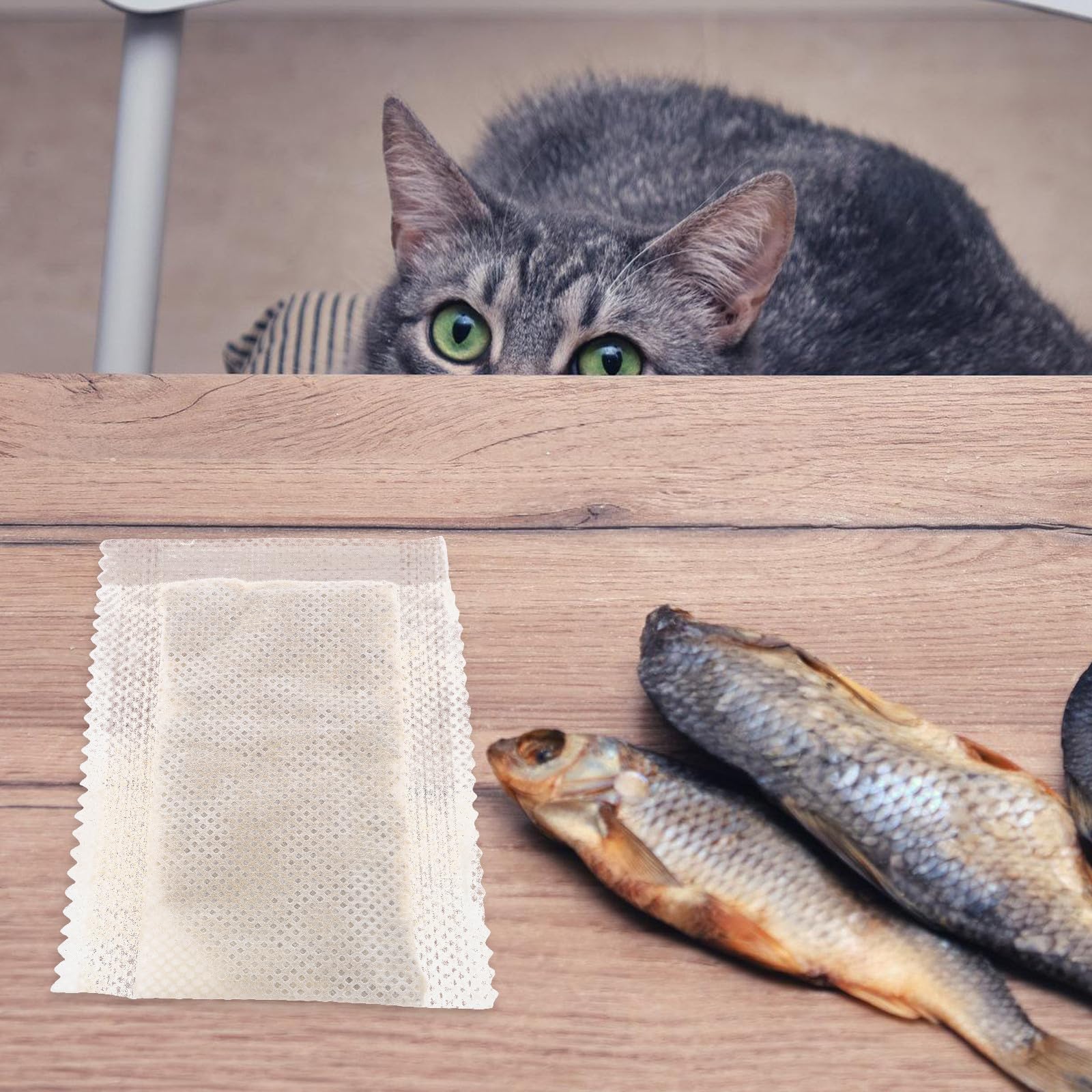 Bustine di tè al Catnip per Gatti Beige 10 2g Ciascuna, Ricarica Naturale per Giocattoli e Cuscini Tono Dell'umore dei Gatti