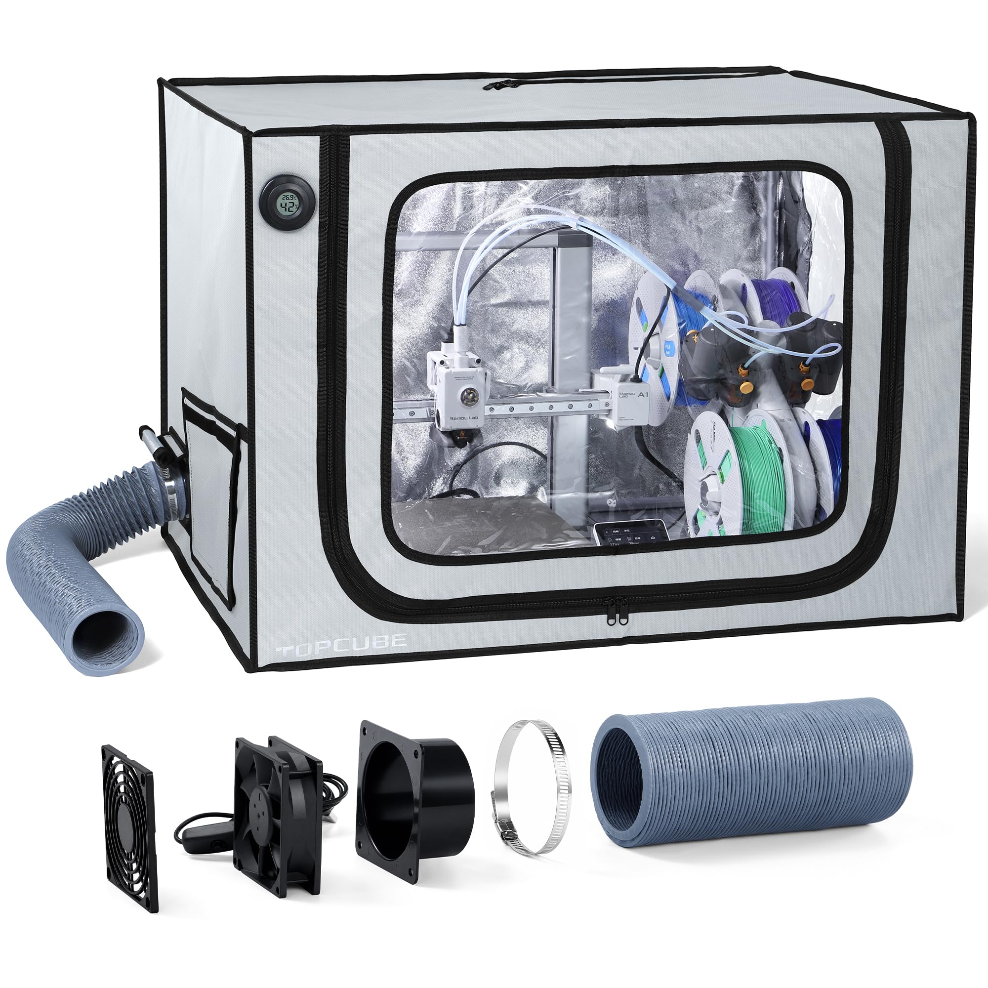 YOOPAI Pro 3D Drucker Gehäuse für Bambu Lab A1 Combo mit Abluftsystem