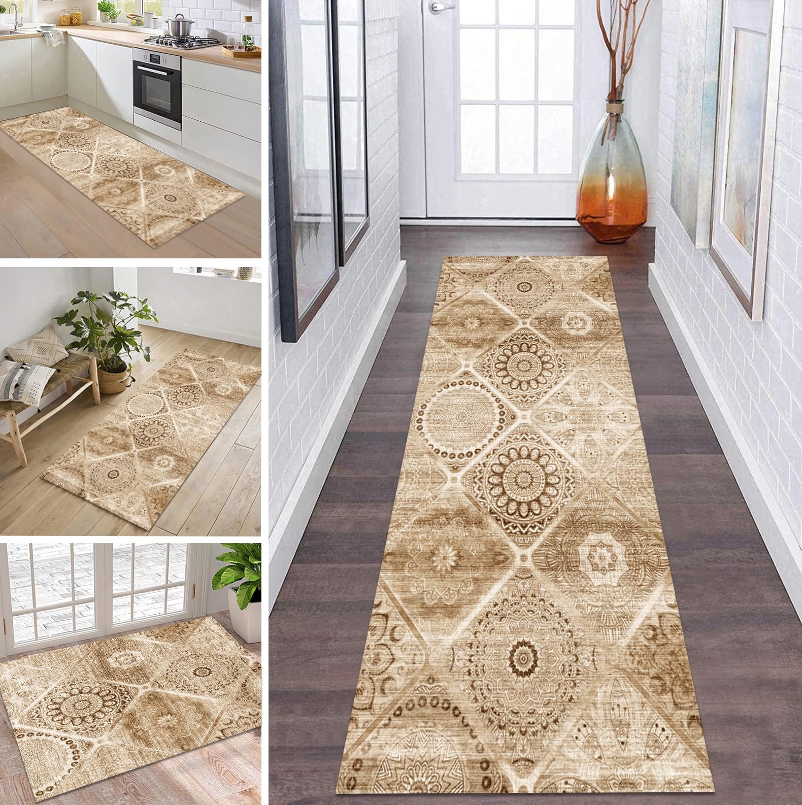 Tapis de couloir antidérapant contre les sols glissants et froids