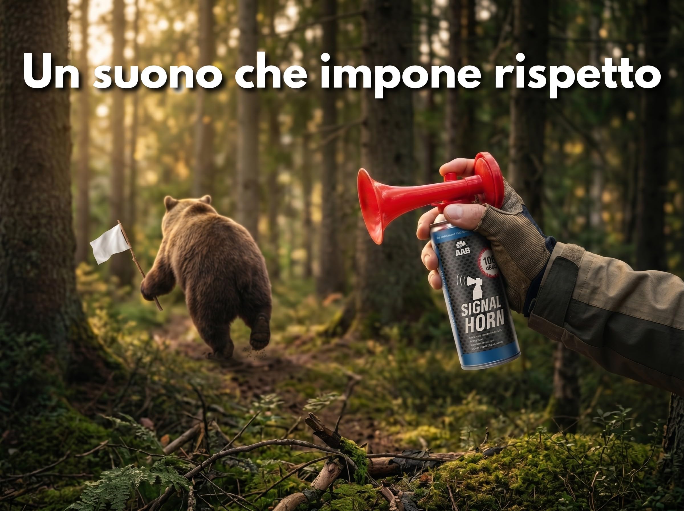 AABCOOLING Tromba di Segnalazione - Set di 3 Pezzi - Trombetta da Stadio ad Aria Compressa, Fino a 120 Segnali Brevi, Segnalatore Acustico Molto Rumoroso, Trombe da Stadio Ideali per Feste