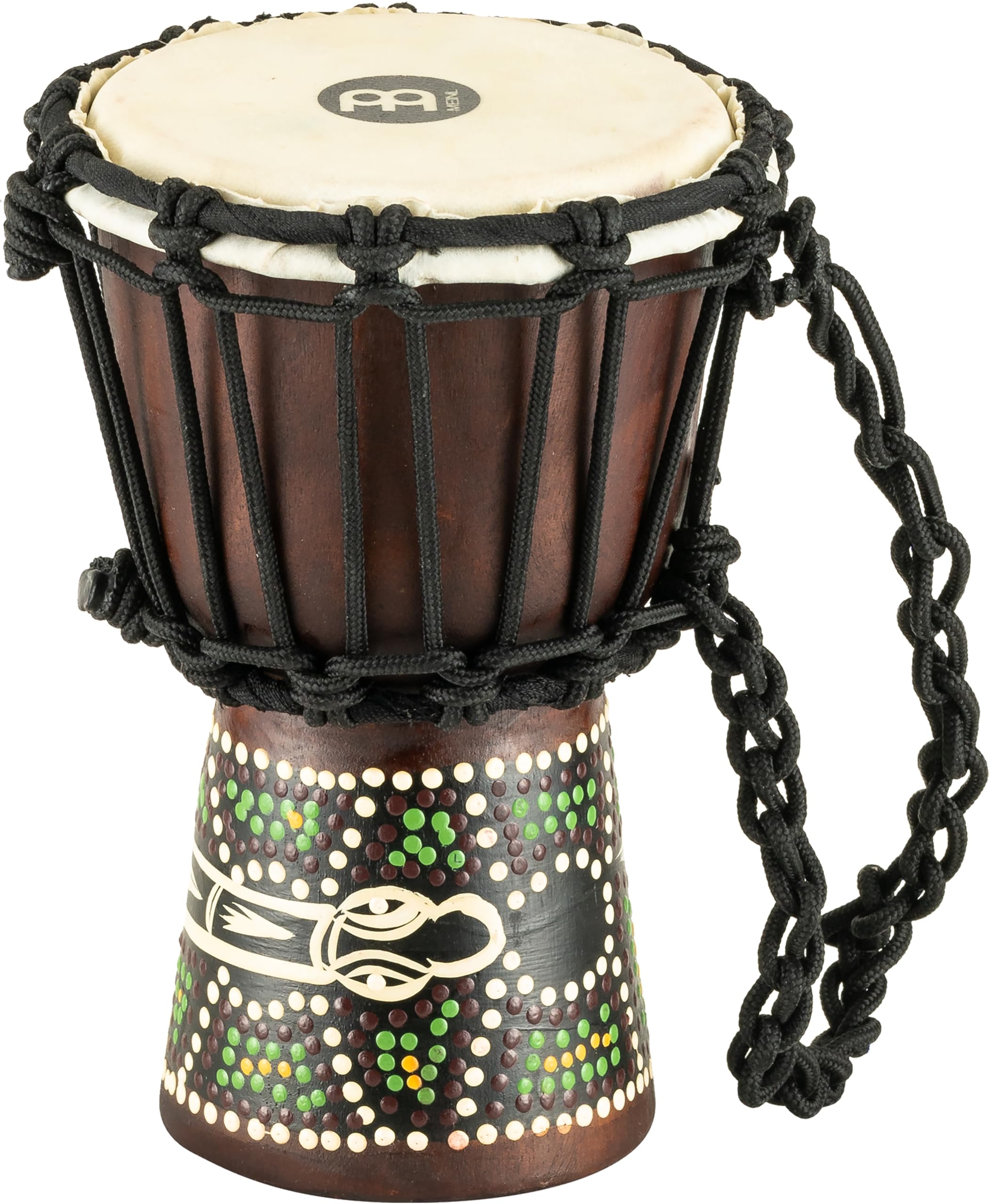 Mini Djembe Hand Drum for Room Decoration — NOT MADE IN CHINA — Hand Painted Mahogany Wood, 2-YEAR WARRANTY