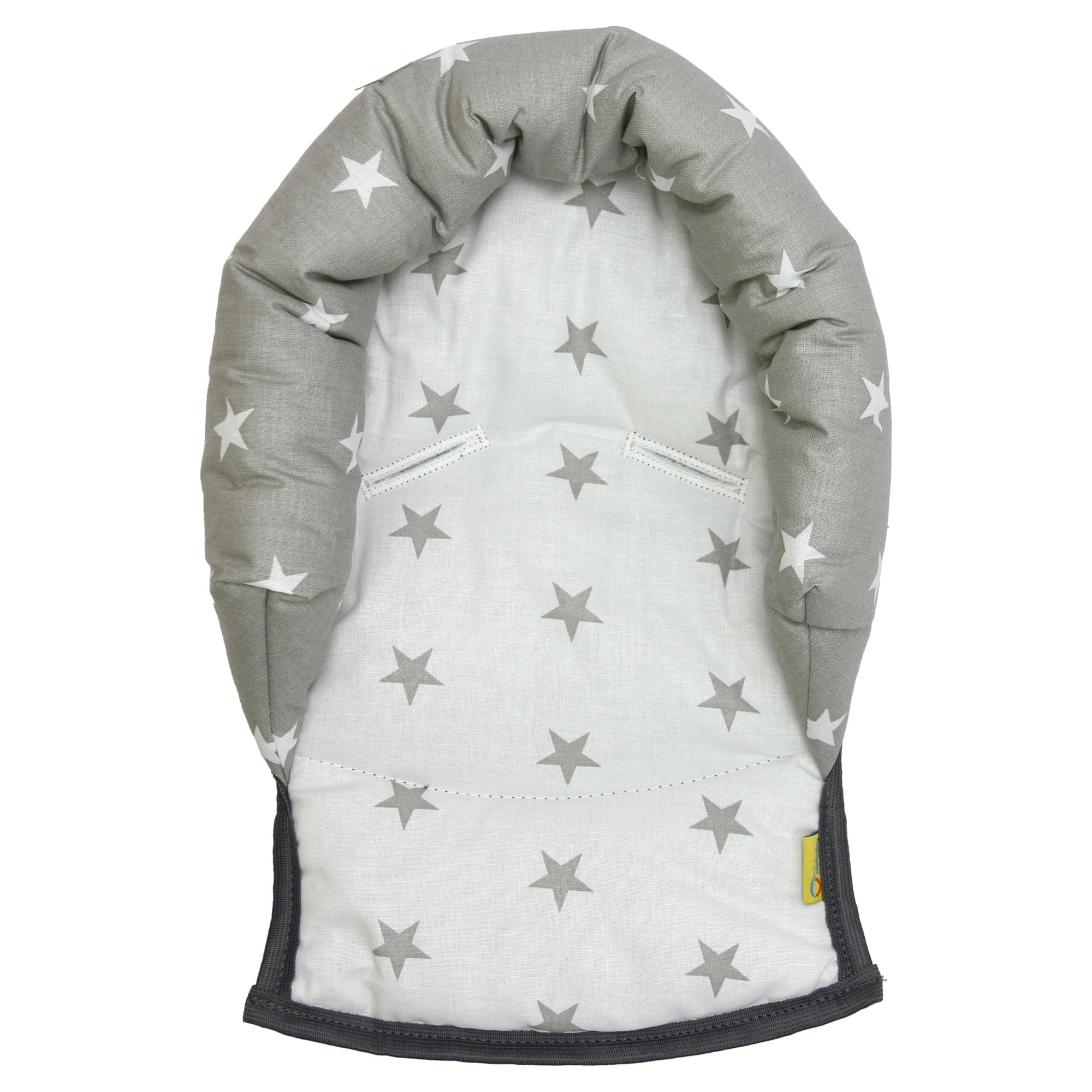 UNIVERSAL Infant Baby Toddler car seat, stroller head support pillow (Soft Cotton) (N star white/grey)
