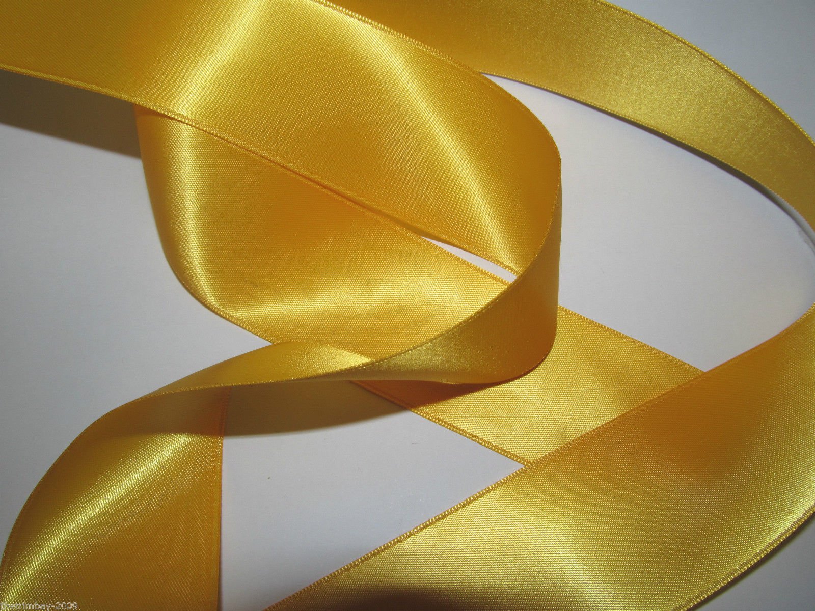 Berisfords Yellow Quality Double Satin Ribbon 1 Metre X 35 Mm