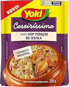 Farofa de Mandioca com Pedaços de Cebola Crocante Yoki Caseiríssima Pacote 200g
