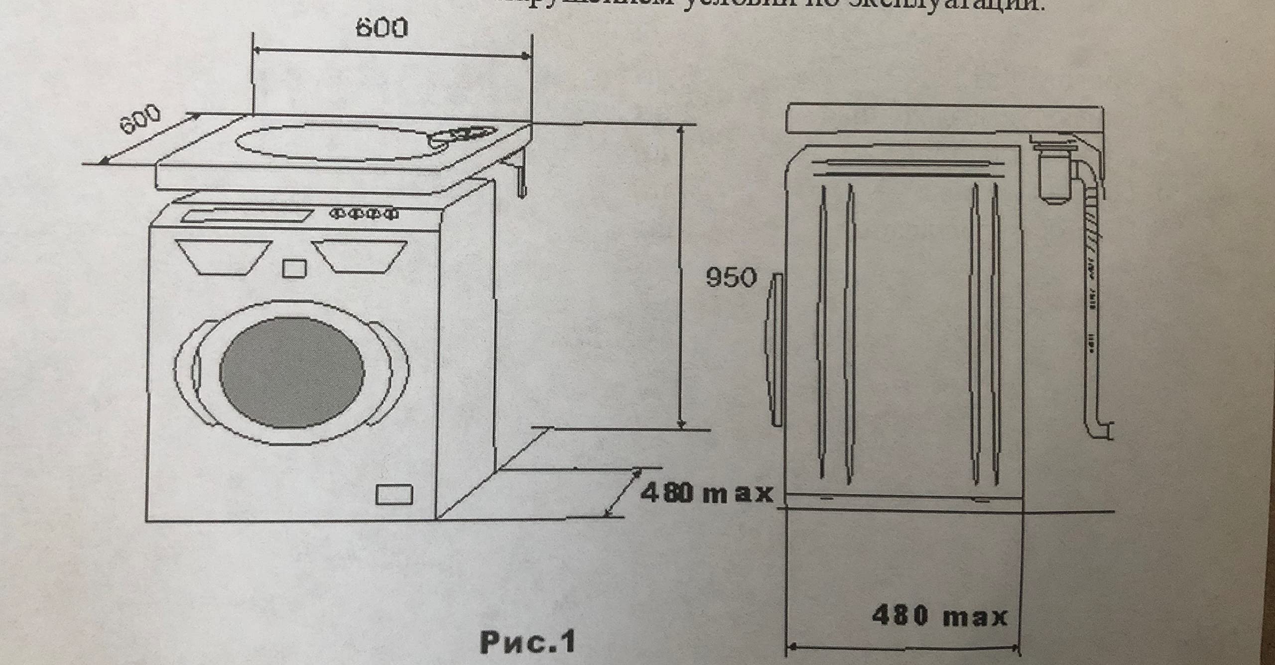 Design Mineralguß Aufsatzwaschbecken Gamma Waschtisch für Waschmaschinen Weiß