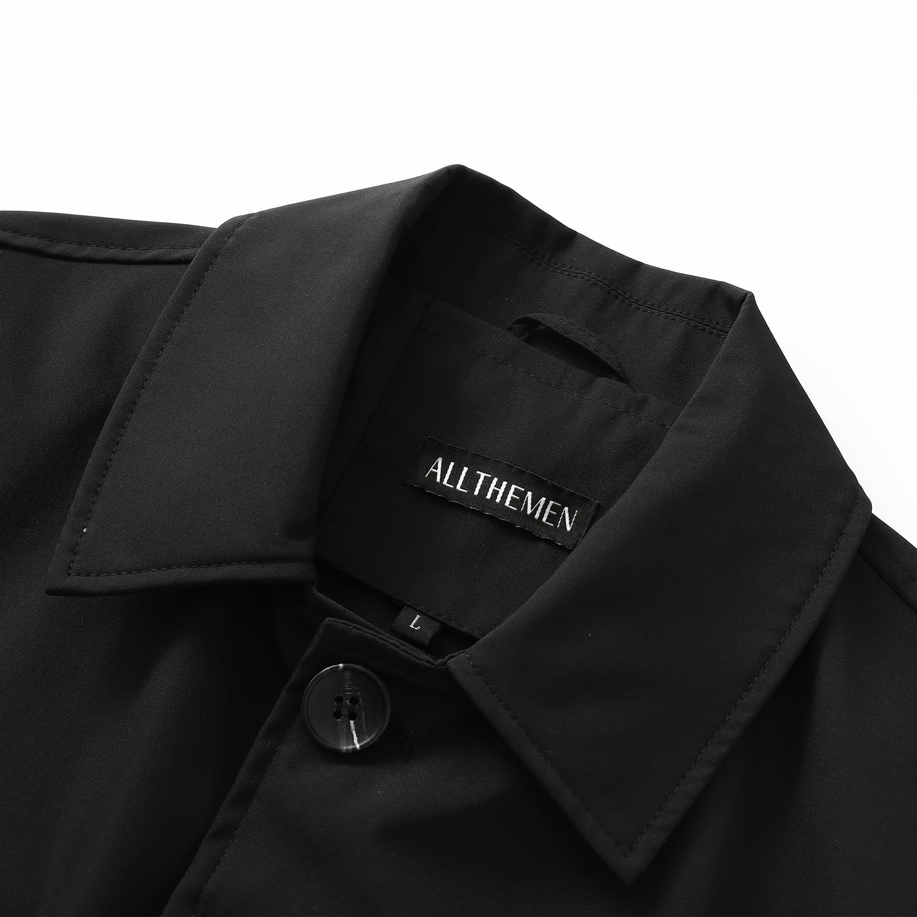 Allthemen Herren Trenchcoat Einreihig Lang Mantel Herbst Elegant Jacke Leichte Freizeit Übergangsjacke Business Casual