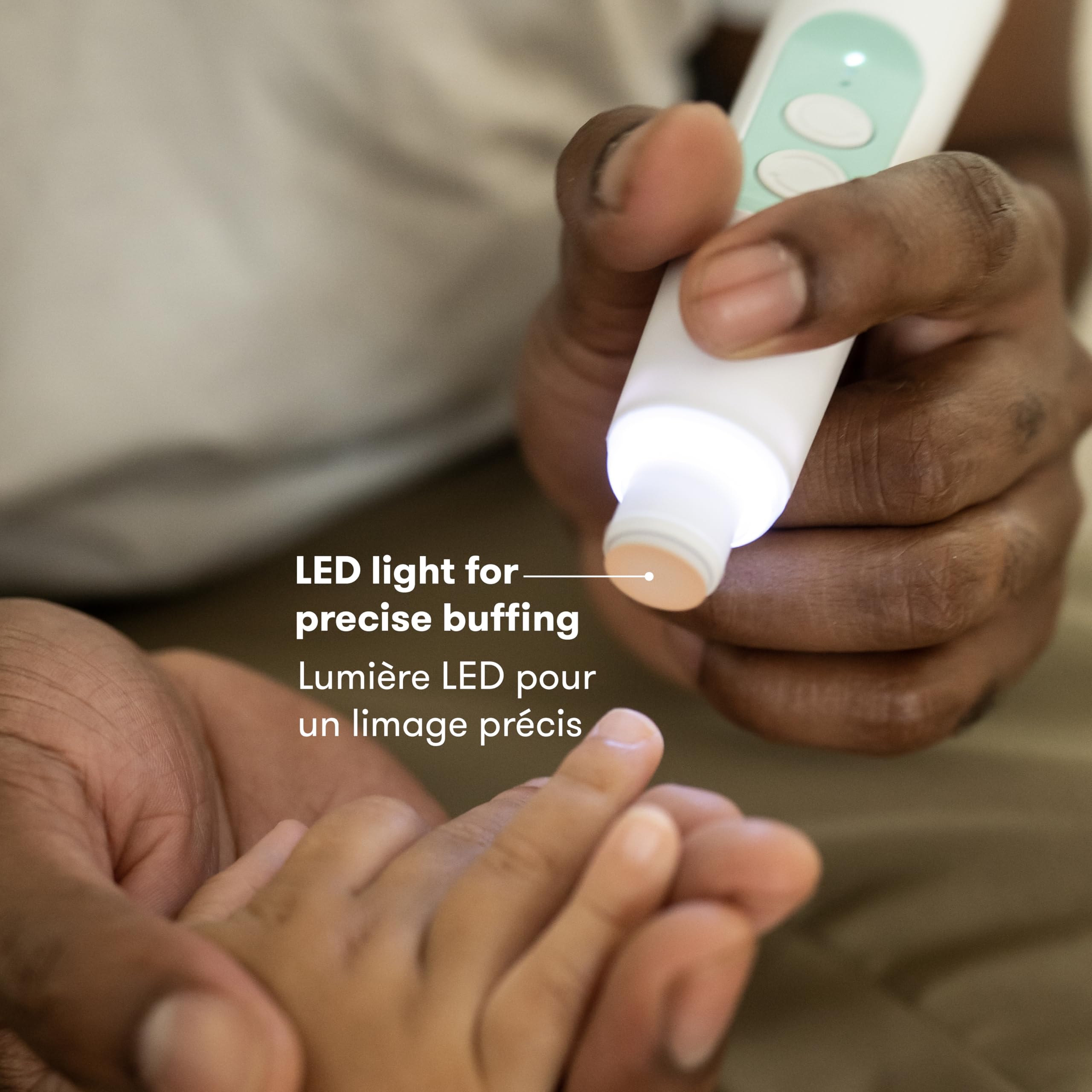 Frida Baby Electric Nail Trimmer, Safe + Easy Electric Nail File Baby Nail Clipper + Nail Trimmer Kit for Newborn, Toddler, or Children's Fingernails/Toenails, 4 Buffer Pads, LED Light, Storage Case - 4