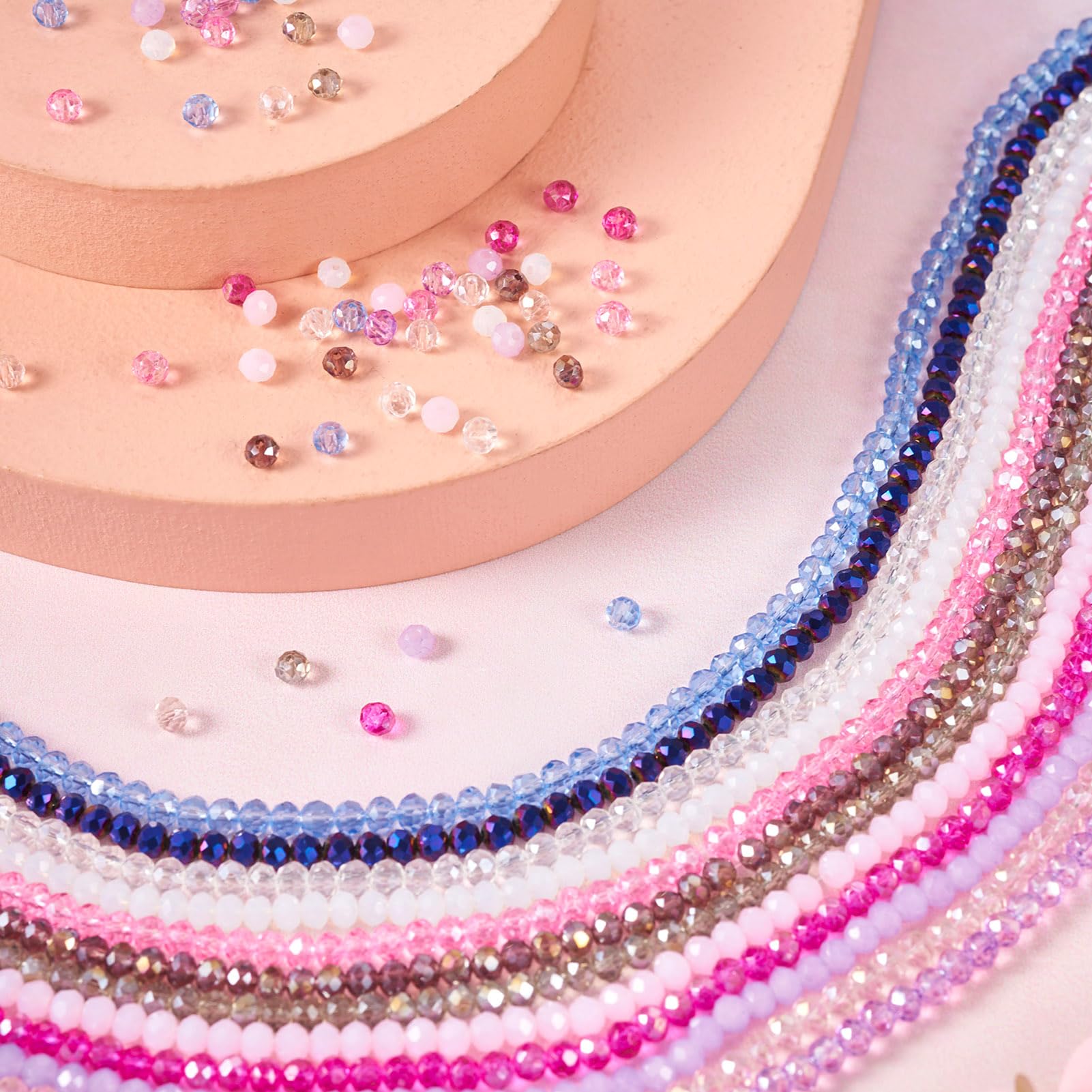 Bestewelry Lot De 1 250 Perles En Verre Transparent Pour La Fabrication De Bijoux - Bleu