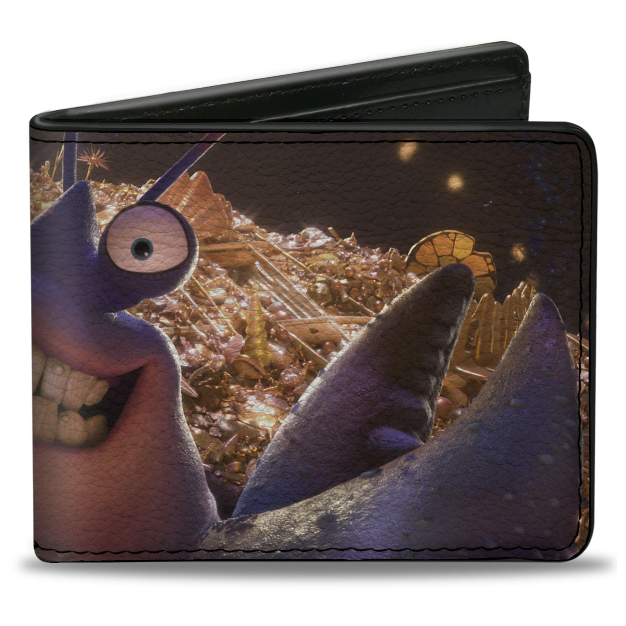 Disney Wallet, Bifold, Moana Tamatoa Smiling Face Treasure Pose, Vegan Leather