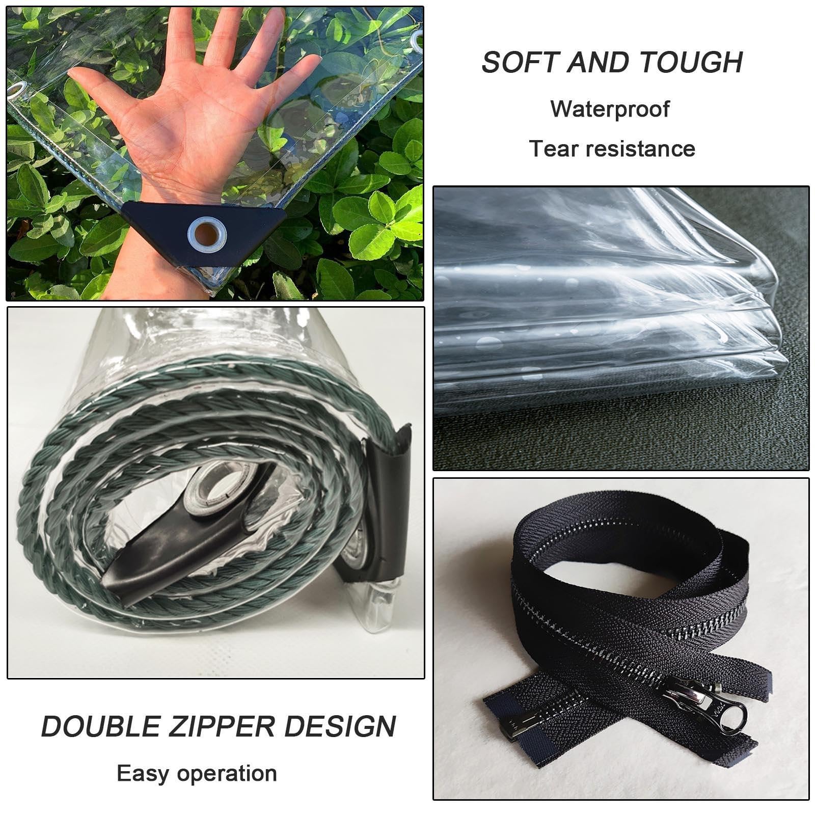 Zeil Transparant 4.6 x 8.9 m Robuust, Waterdicht, Versterkt, Transparant, Uv-Bestendig, Winddicht, Doorzichtig Zeildoek met Ogen Voor Dak, Auto, Hout, A Zeil Transparant 4.6 x 8.9 m Robuust, Waterdicht, Versterkt, Transparant, Uv-Bestendig, Winddicht, Doorzichtig Zeildoek met Ogen Voor Dak, Auto, Hout, A