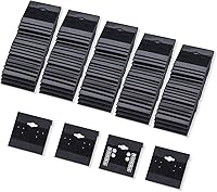 Vista 1 de Super Z Outlet Tarjetas de plástico de terciopelo negro para aretes, accesorios de joyería, 2 x 2 pulgadas (100 unidades)