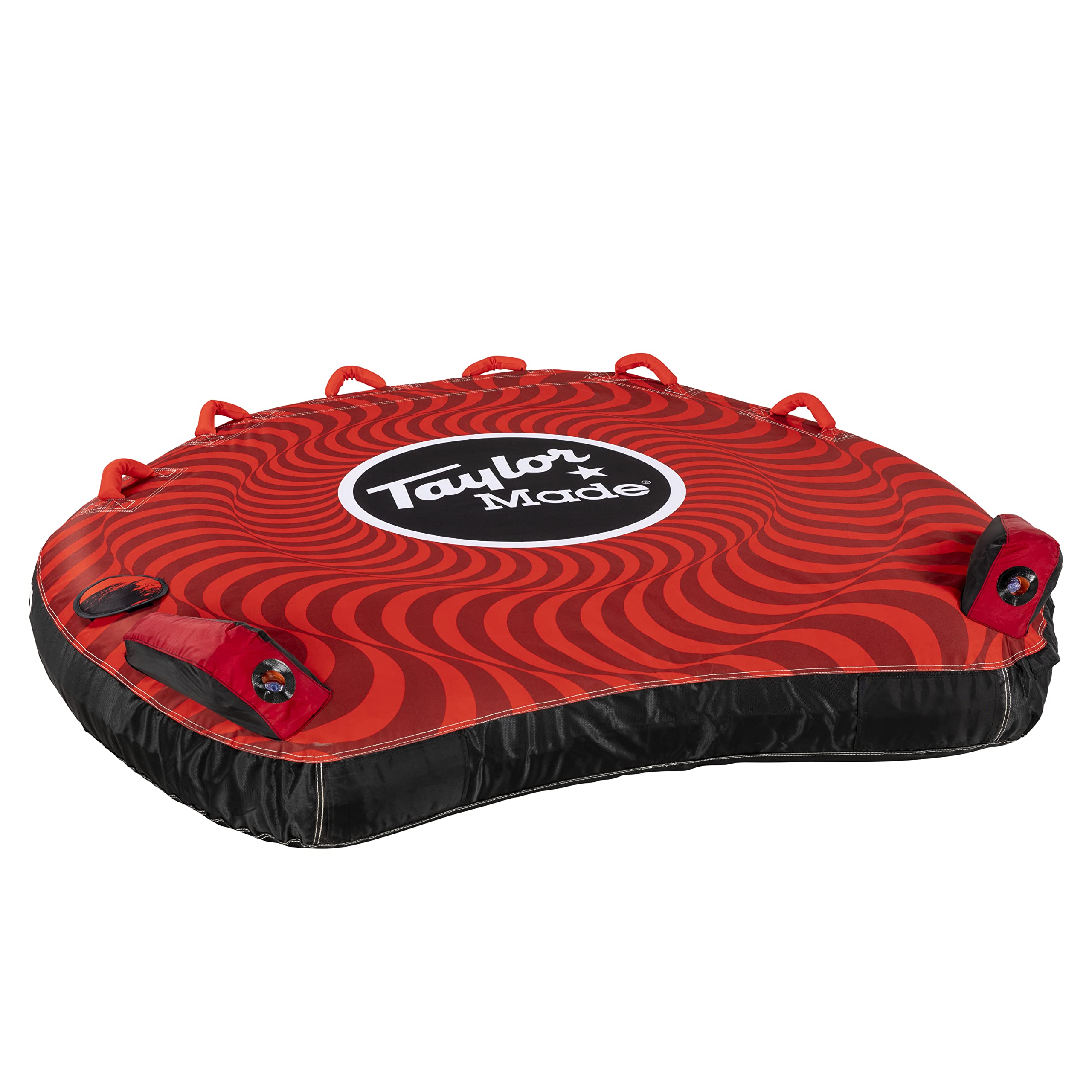 Taylor Made Chaos 3-Person towable Tube, Boston Valve for Fast Inflation, Quick Connect Attachment Style, Sturdy 840 Denier Nylon Construction, PVC Bladder, topside stabilizer fins