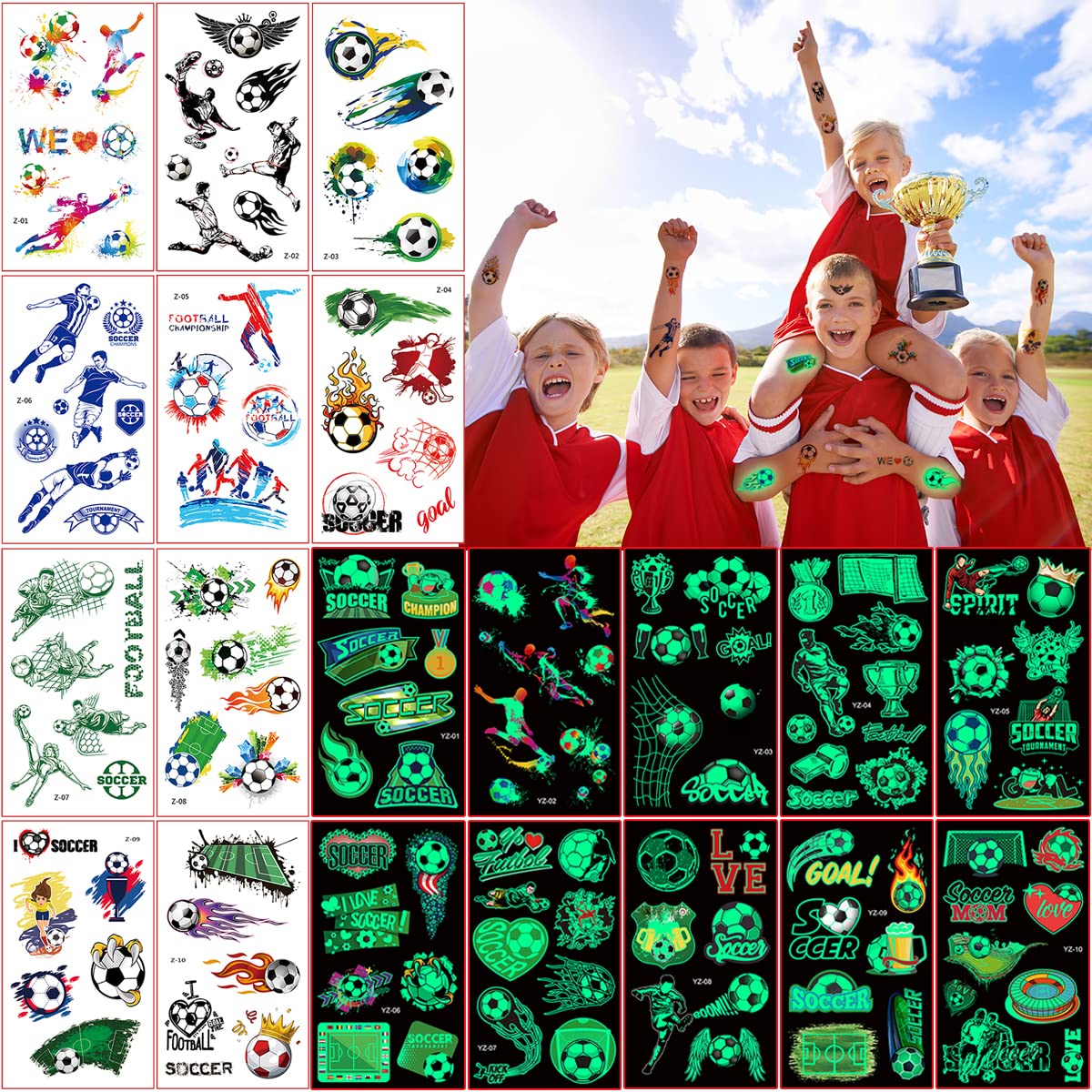 plot4u Fish Sticker Set 22 Pezzi Tatuaggio, 2X 21x34