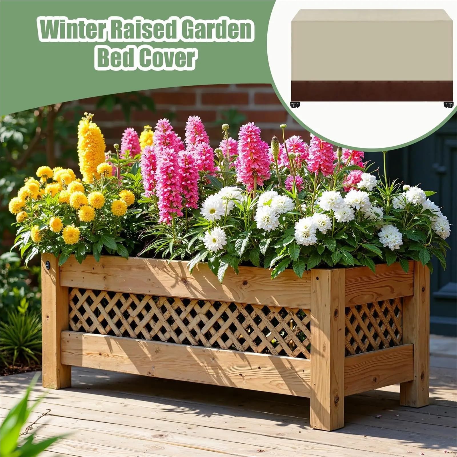 Housse de jardin imperméable avec cordon de serrage pour jardinière de tomate, fleurs de fraise, myrtille (noir)