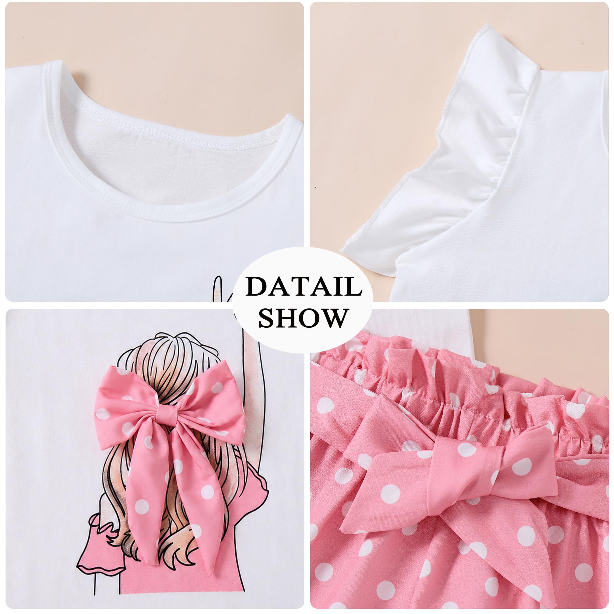 Conjuntos de verano para niñas, lindos conjuntos de pantalones cortos de cintura alta con bolsillos, ropa para adolescentes, talla 6-14 T
