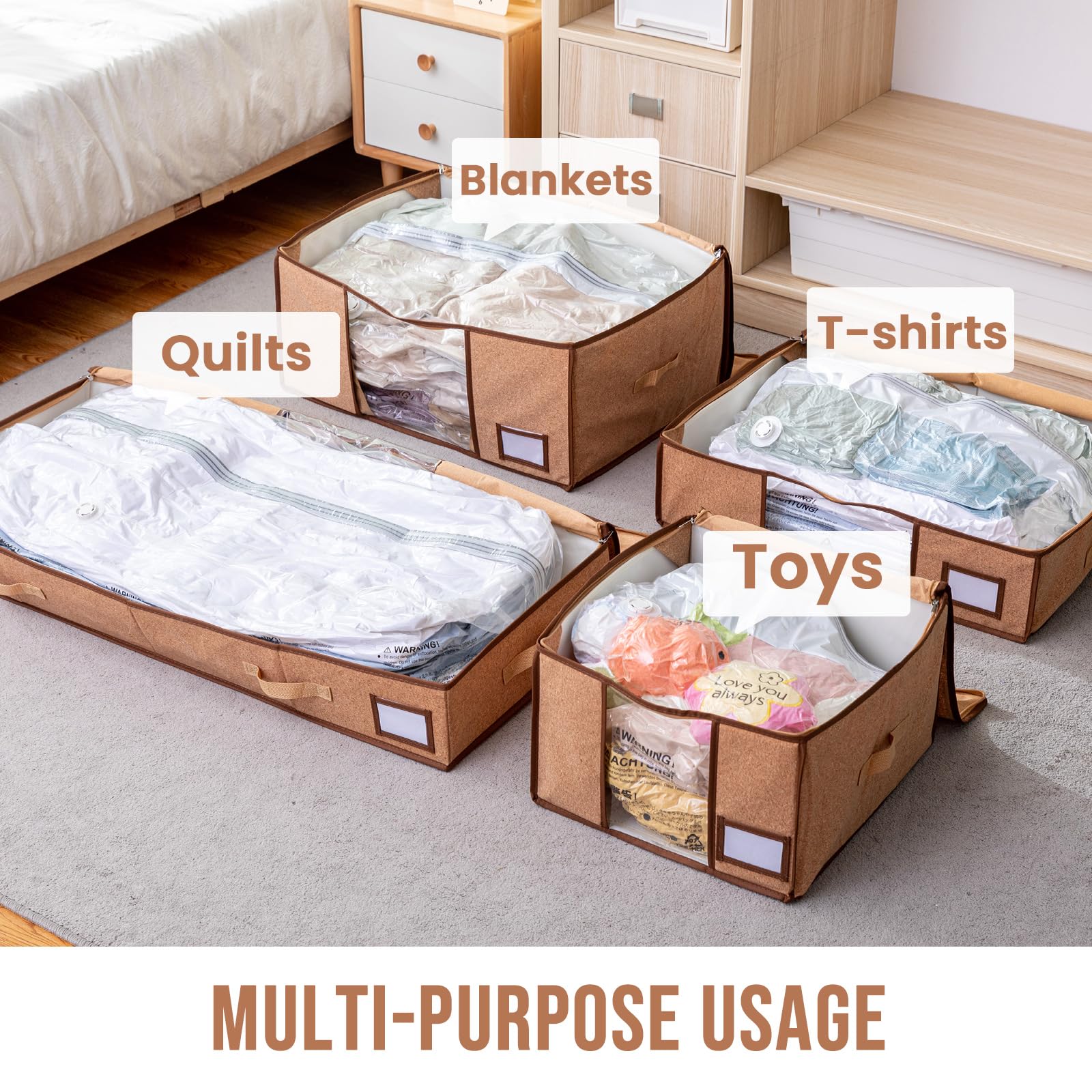 Sac Rangement Sous Vide TAILI 2 En 1 - Boîte + Sac Compression - Gain De Place 80% - Pour Couettes Et Vêtements