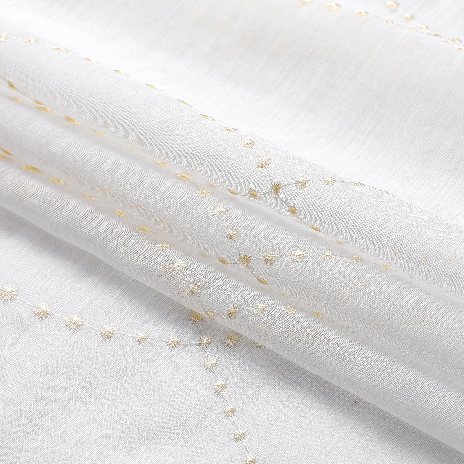 Amazon.co.jp: VISIONTEX ホワイト シアーカーテン 長さ84インチ 2