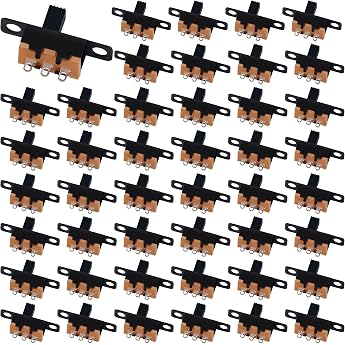 200 pieces mini slide switch 3 in 2 position slide switch panel slide switch on/off for various instruments and devices