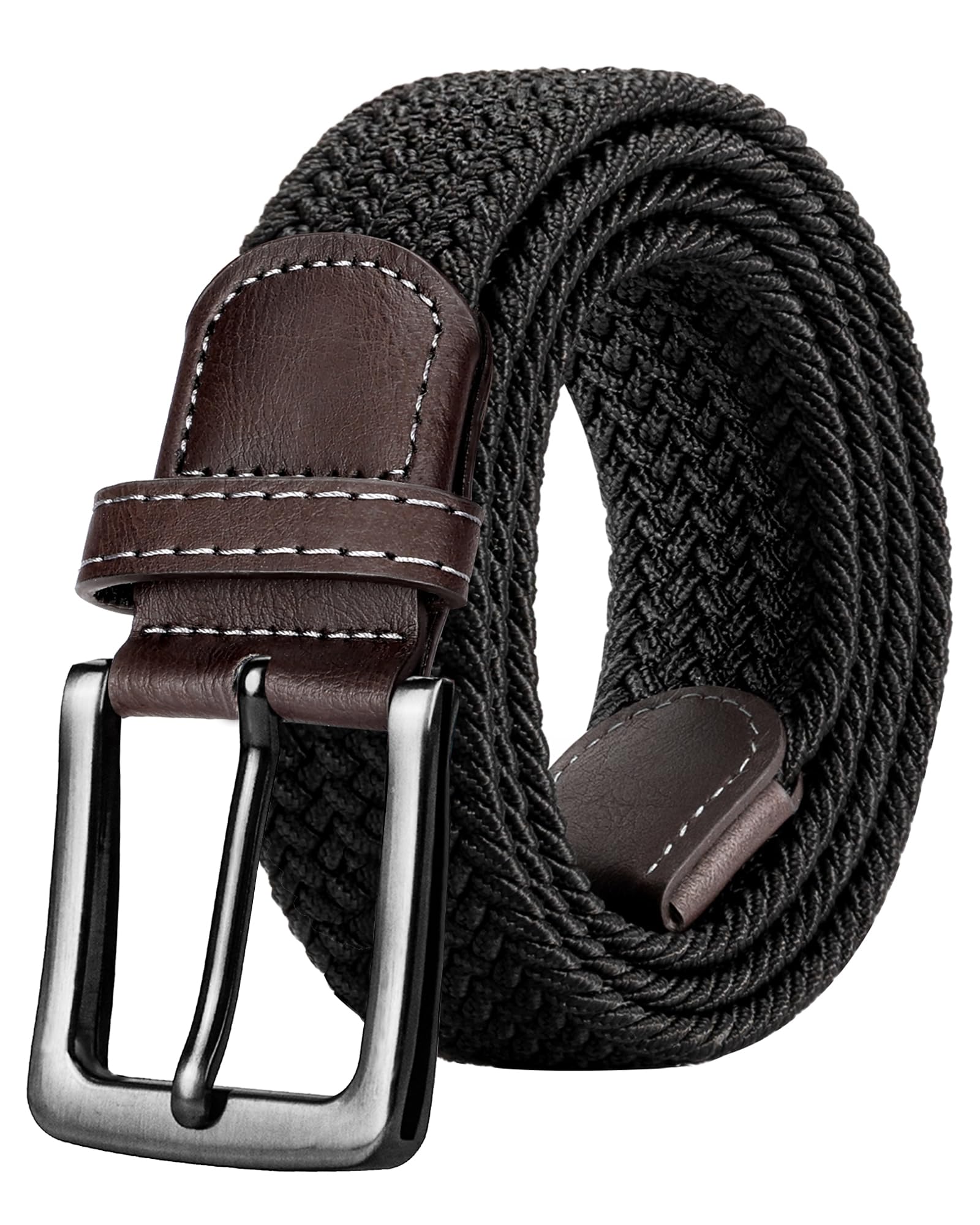EsengNoyi Mens Braided Belt, Woven Stretch Belts for Men Golf Casual Pants
