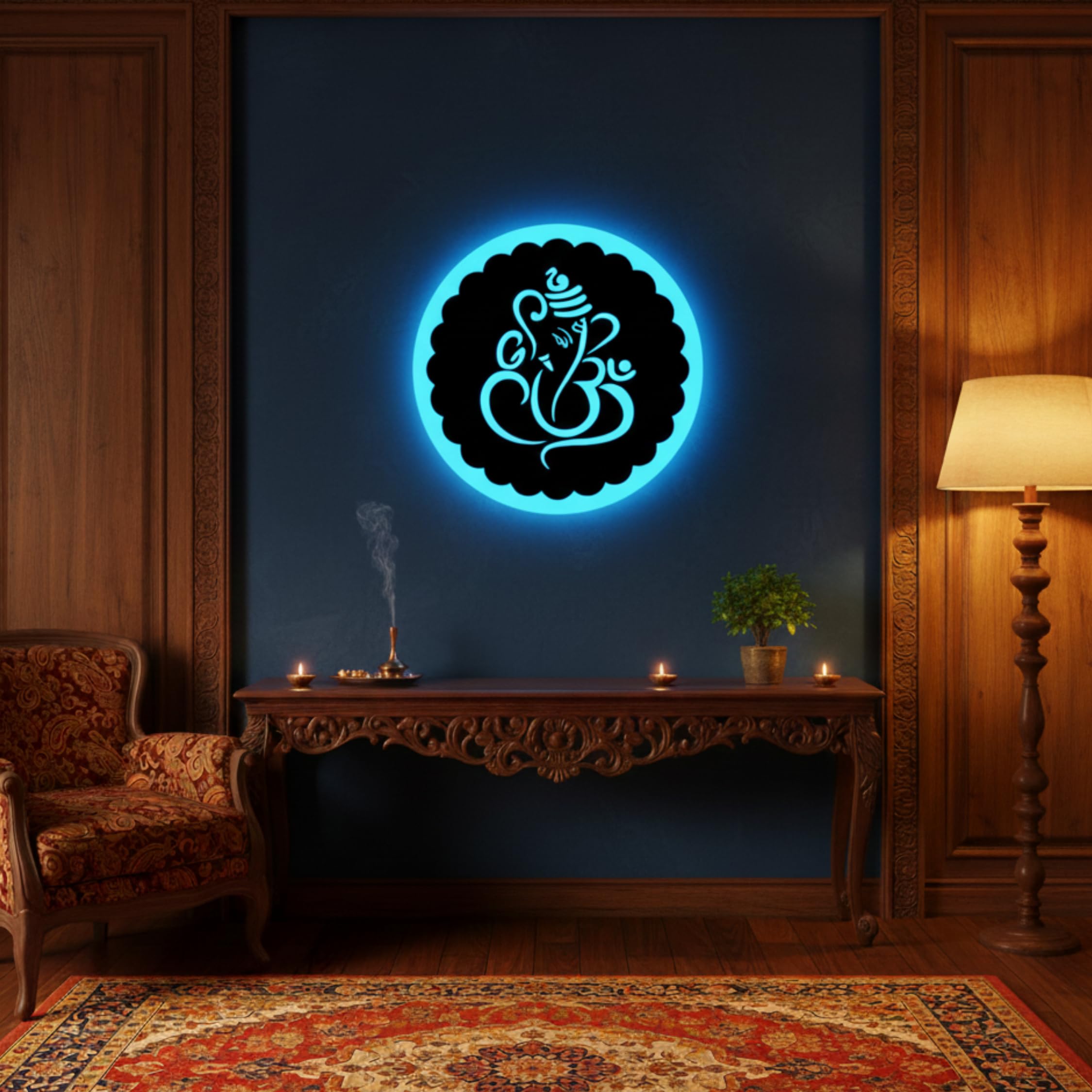 Om Ganesh ji LED Wall Logo-image-38