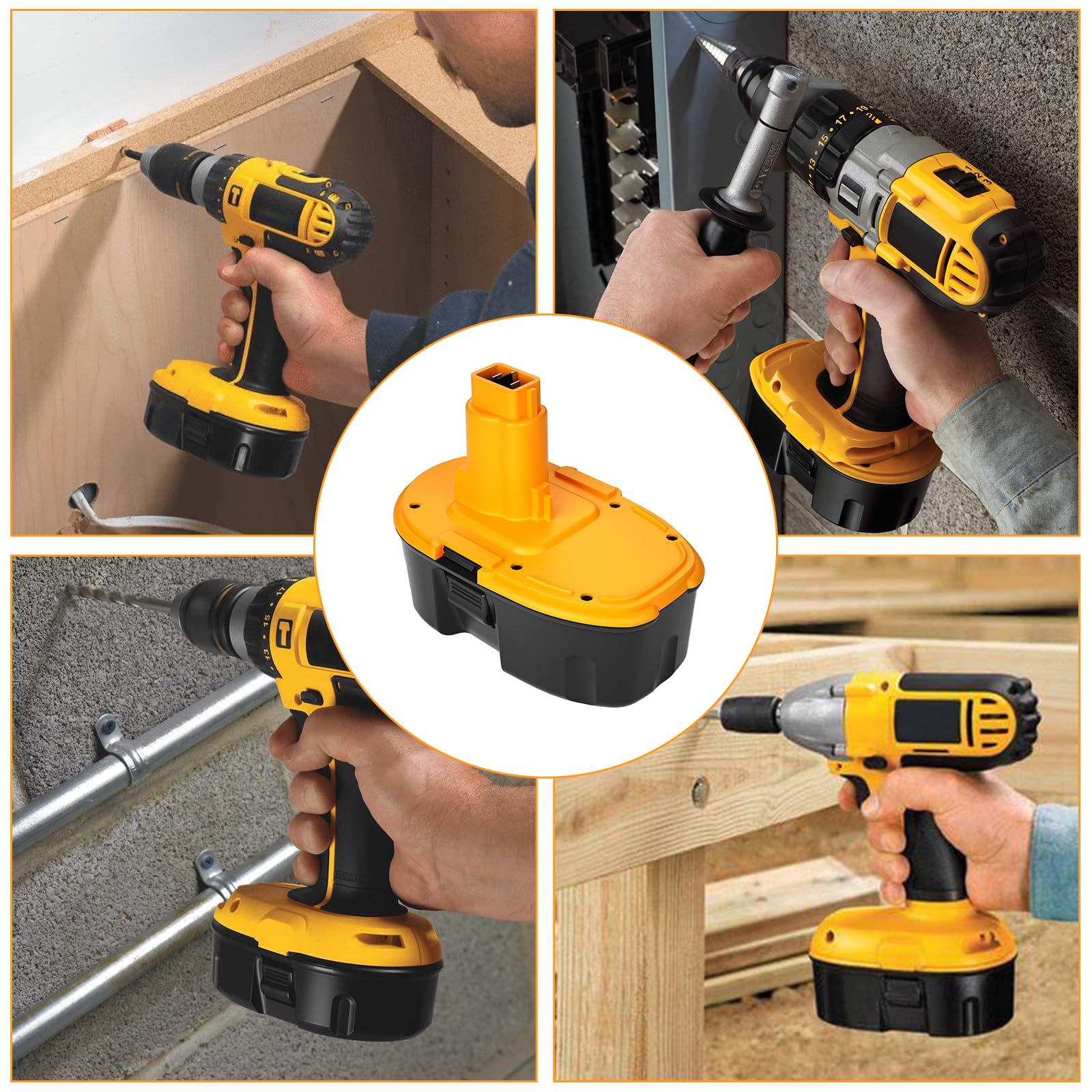 4,0Ah Akku für Dewalt 18V NI-h Ersatzakku für Dewalt DC9096 DC9098