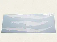 Decalque de farol de marcas de garra disponível em doze cores! Adesivo de vinil genuíno da marca ViaVinyl para carros esportivos (branco)