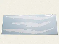 Decalque de farol de marcas de garra disponível em doze cores! Adesivo de vinil genuíno da marca ViaVinyl para carros esportivos (branco)