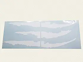 Decalque de farol de marcas de garra disponível em doze cores! Adesivo de vinil genuíno da marca ViaVinyl para carros esportivos (branco)