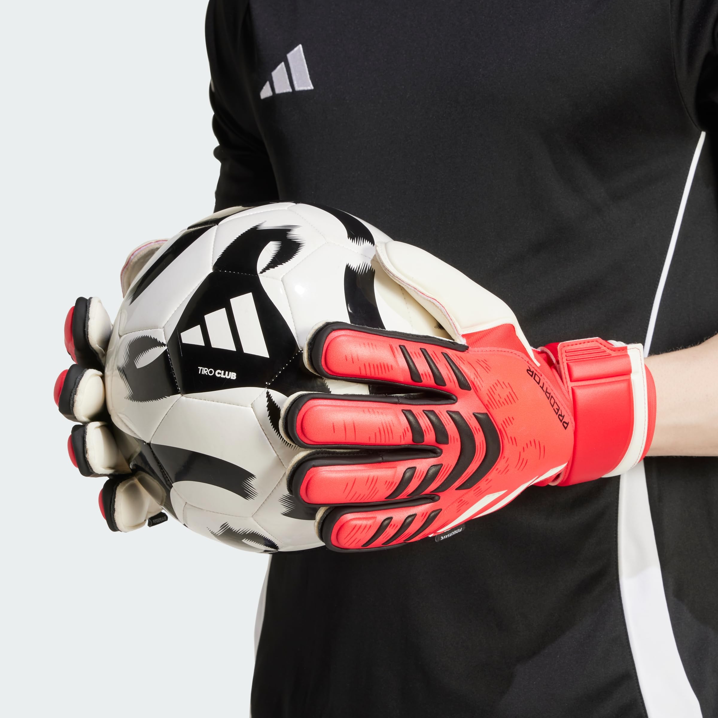adidas Predator Match Fingersave rękawice bramkarskie dla dorosłych uniseks PURRUB/LUCRED/BLACK 43 1/3 EU