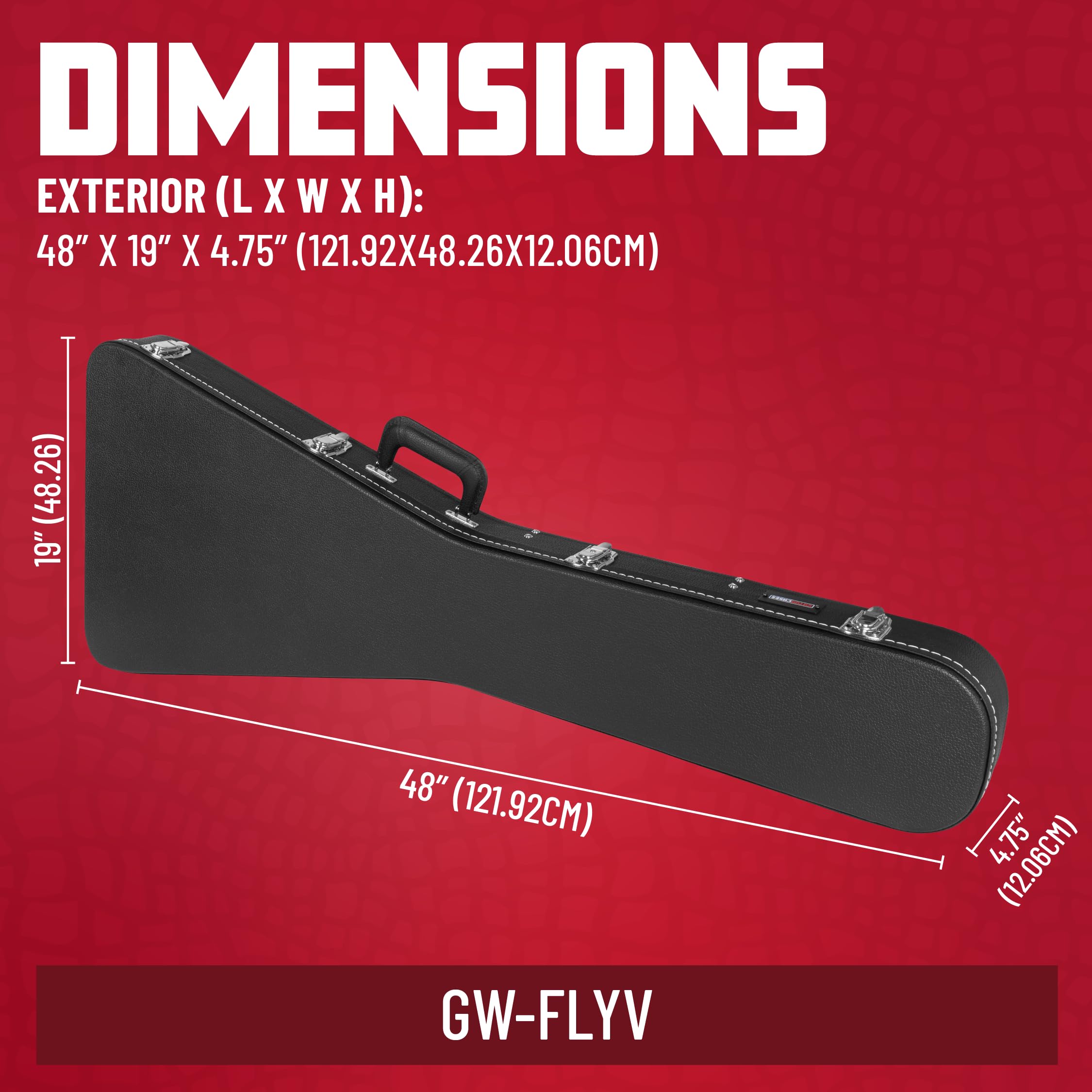 Gator Flying V Étui en Bois Deluxe