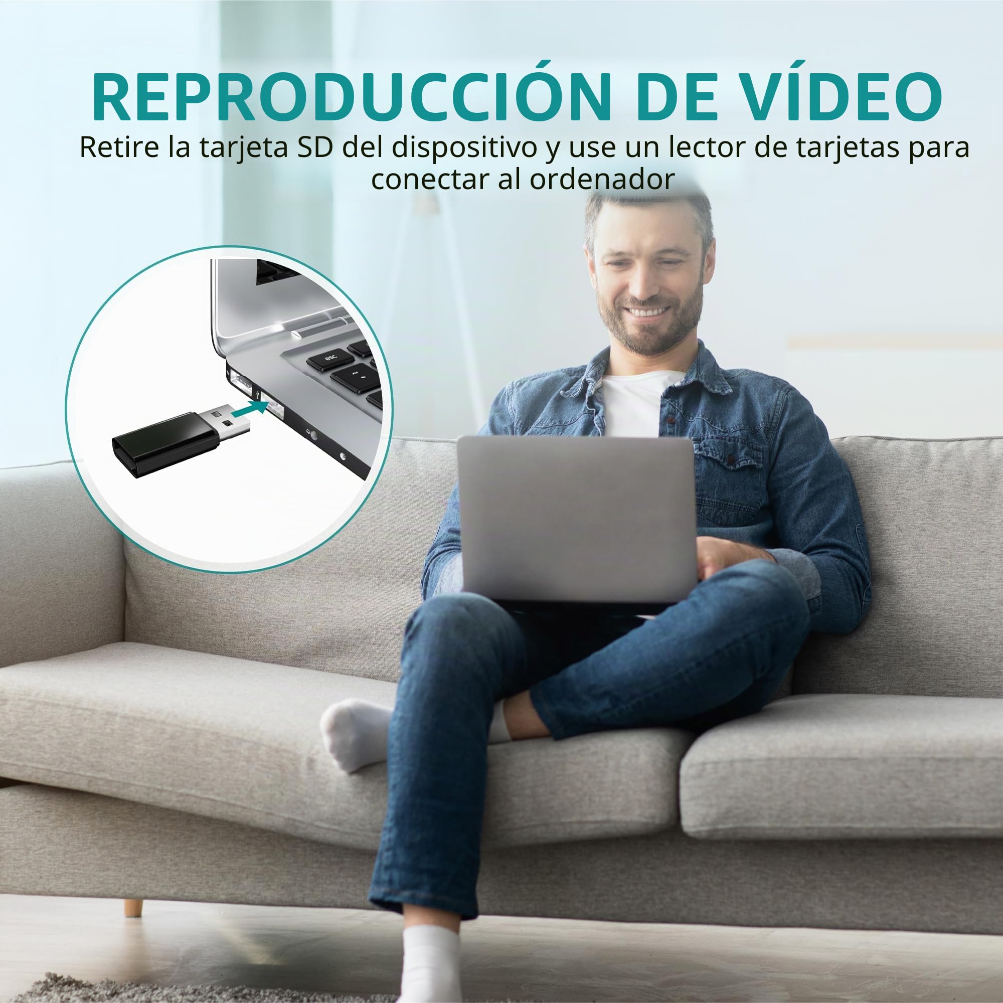 DUVIX Cámara Espía Oculta 64GB con Cargador USB, Cámara de Vigilancia 1080P HD con Detección de Movimiento, Mini Cámara de Seguridad Portátil para Casa y Oficina