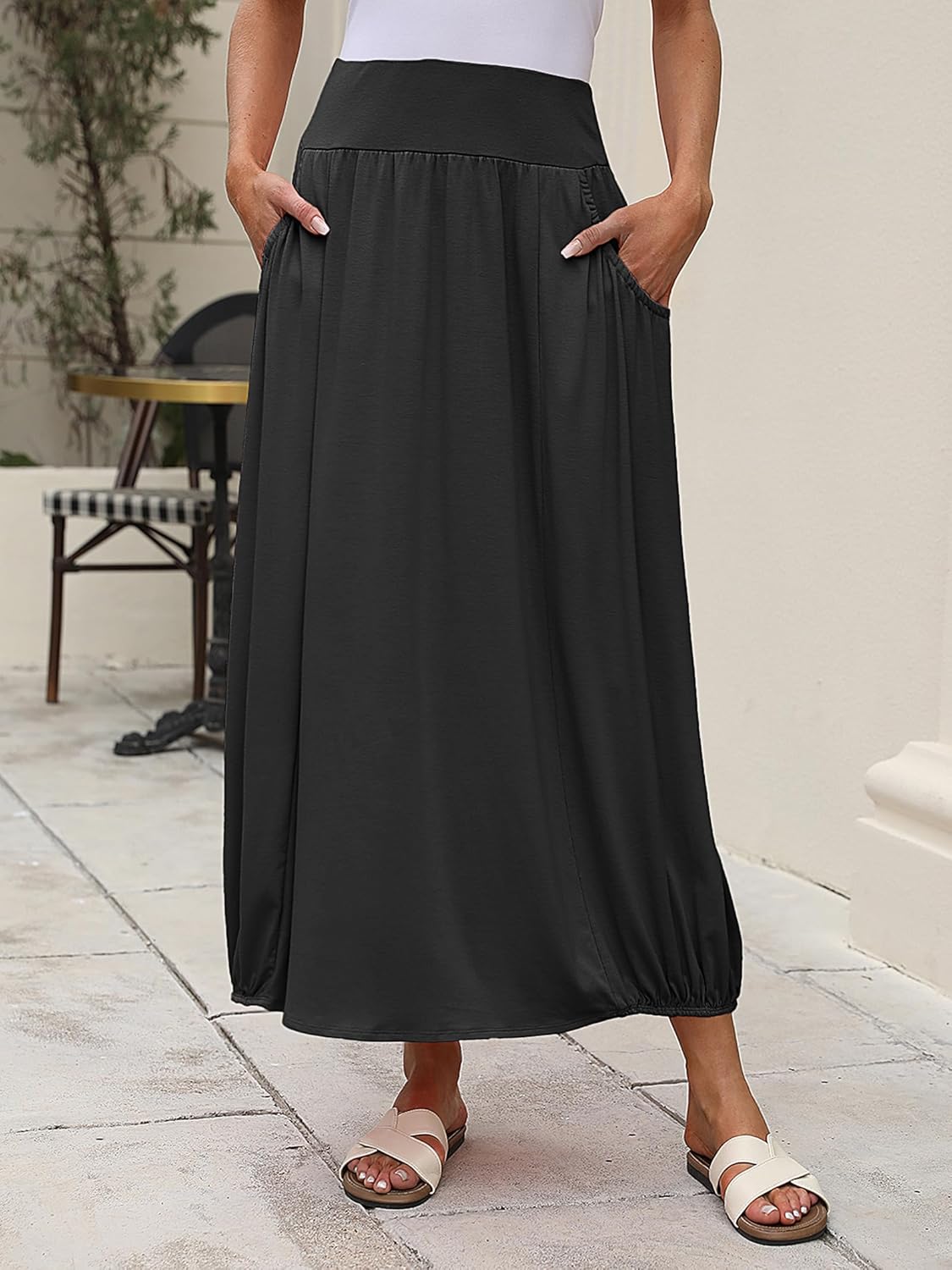 ANRABESS Women's Maxi Skirt Summer Trendy High Waisted Boho Flowy Long Skirts 2026 Spring Fashion Beach Vacation Clothes - Image 2