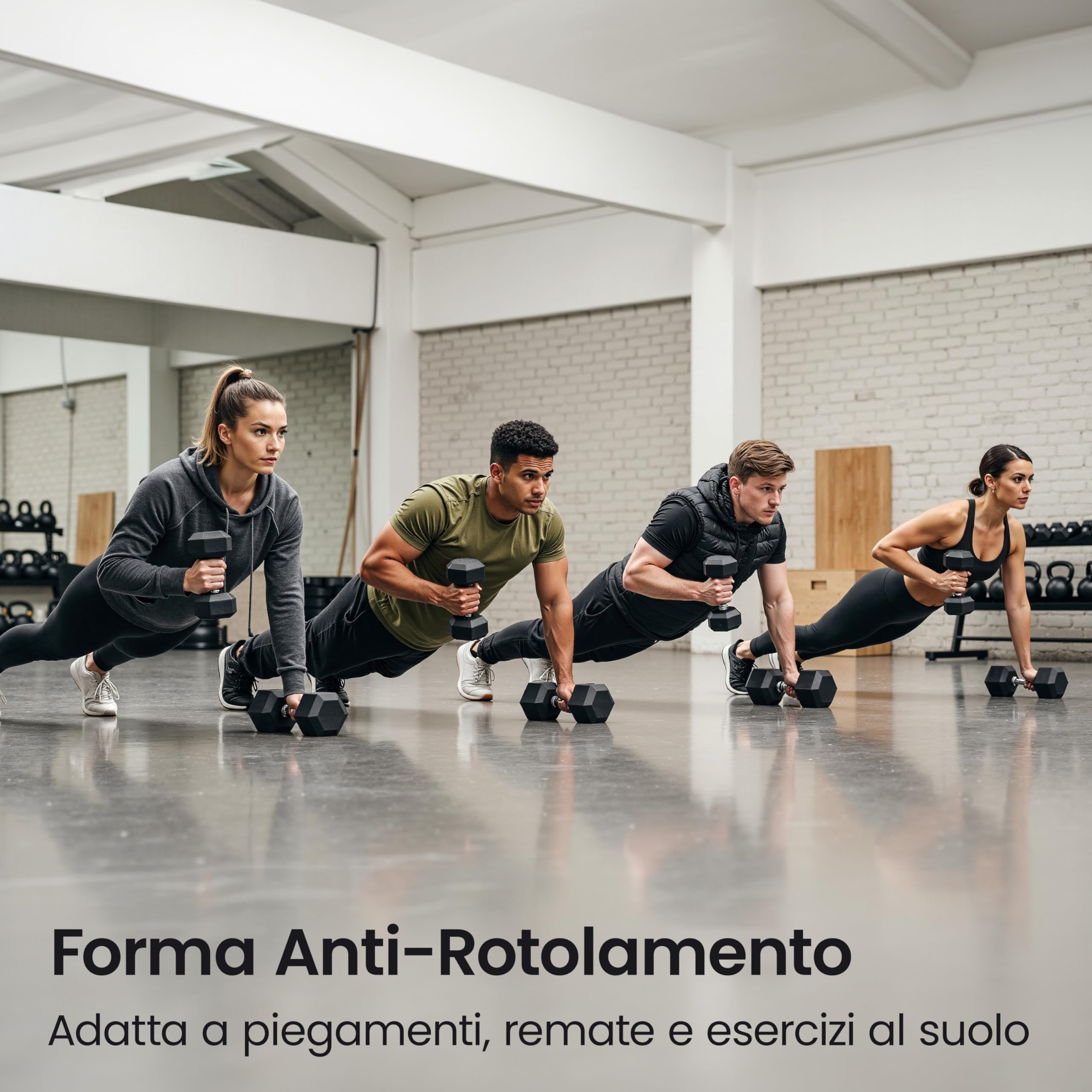 Yaheetech Set di 2 Manubri Esagonali da 5/10 kg, Pesi Palestra in Ghisa Gommata Resistente con Impugnatura Ergonomica Antiscivolo, per Allenamento Completo di Palestra in Casa, Nero