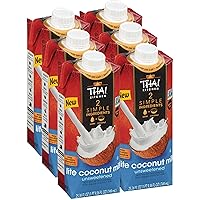 Vista 1 de Thai Kitchen Unsweetened Lite Coconut Milk, 25.36 fl oz (Pack of 6)