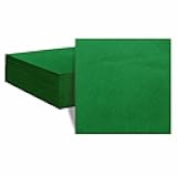 KMAKII Green Disposable Dinner Napkins Linen-Feel Colored Paper Napkins Premium Cloth Like Napkins Ideal For Restaurant, Events, Weddings&Party,50 Pack 16 x 16 inches
