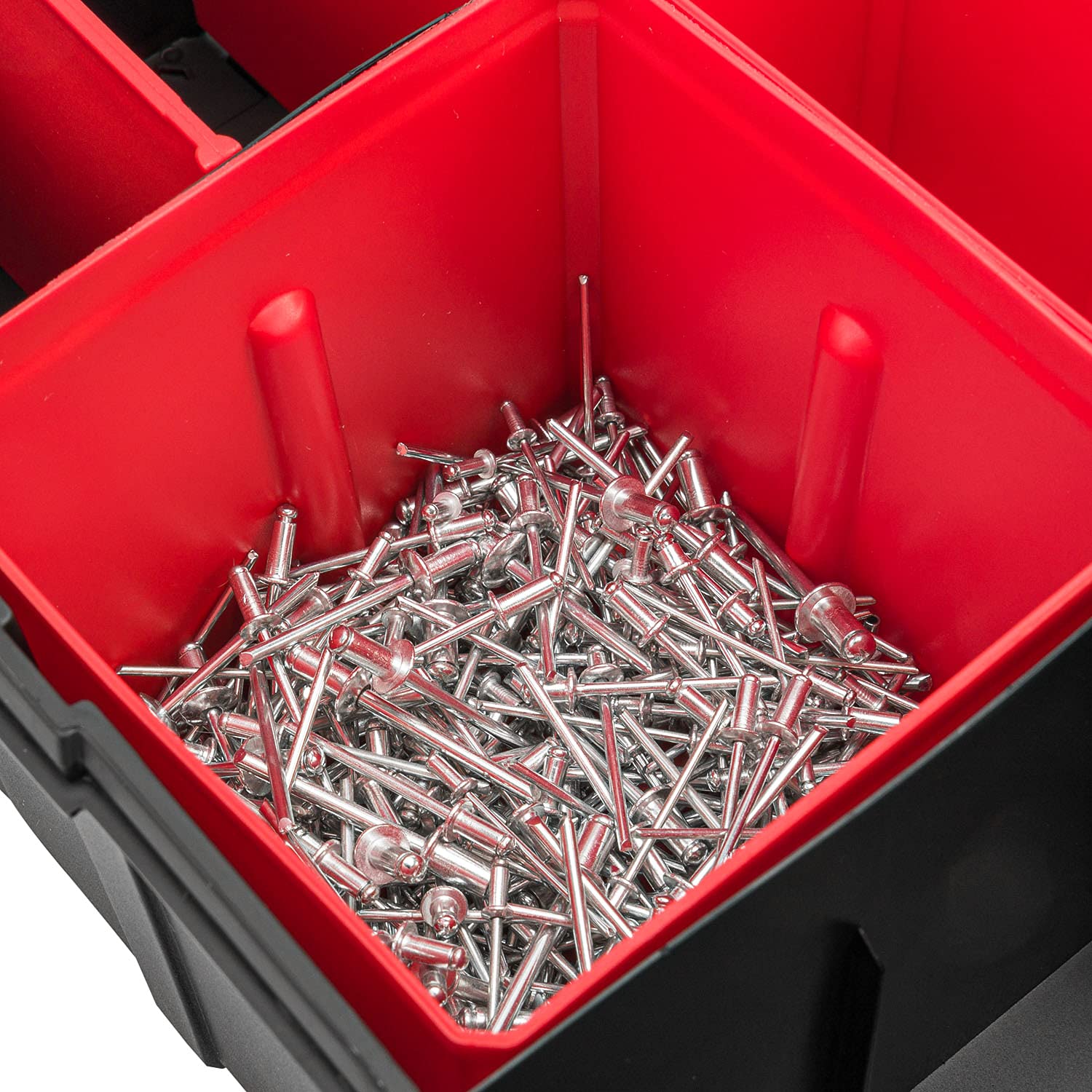 6x Sortimentskasten XXL Kleinteilemagazin mit Transparent Deckel Sortierkasten Sortierkoffer Werkzeugbox Sortimentskoffer Kasten mit herausnehmbaren Fächern