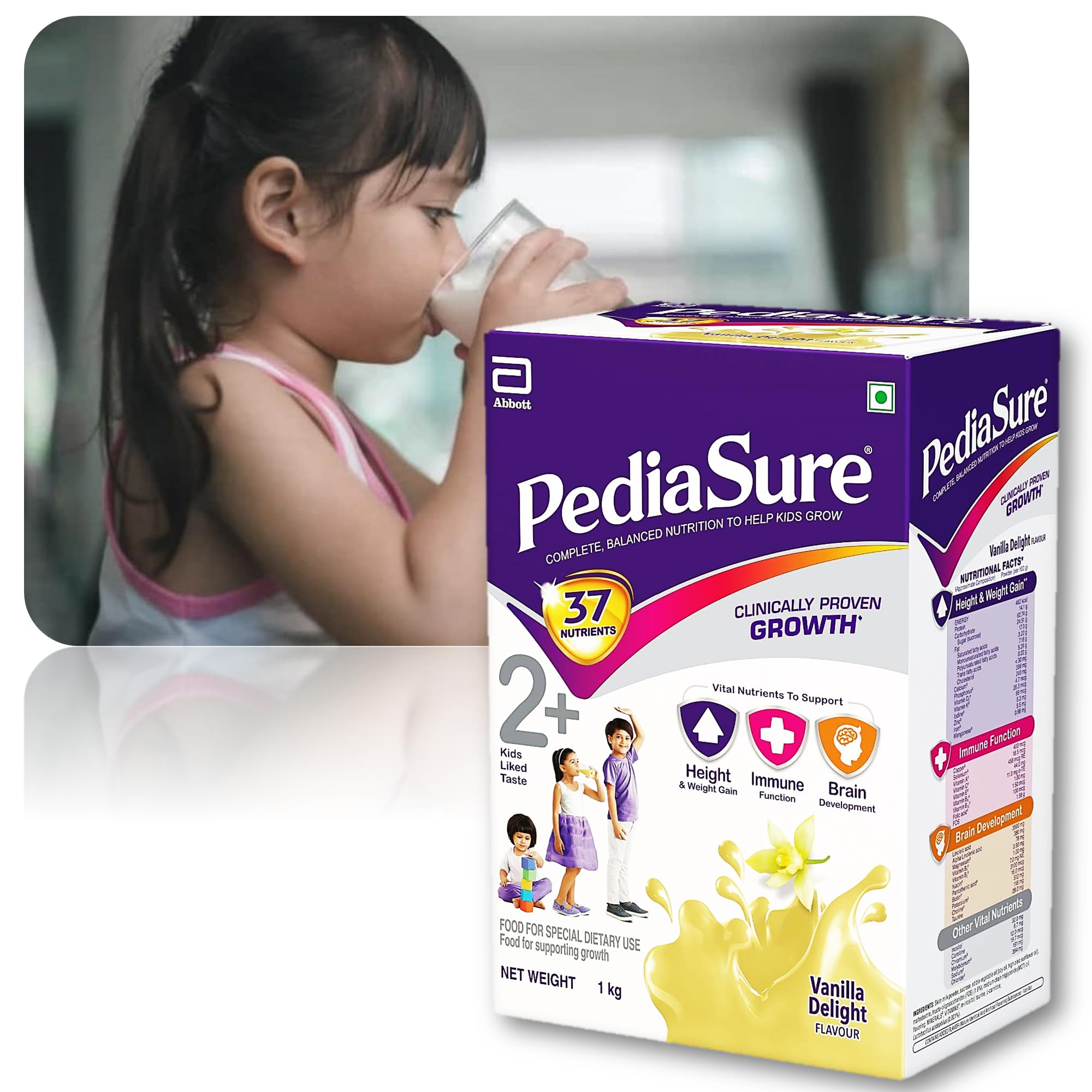 Pediasure Nutritional Drink Powder Vanila 1kg, Complete, Balanced Nutrition for Growing Kids,Vanila (B0D4K5BV2D) Amazon Price History, Amazon Price Tracker