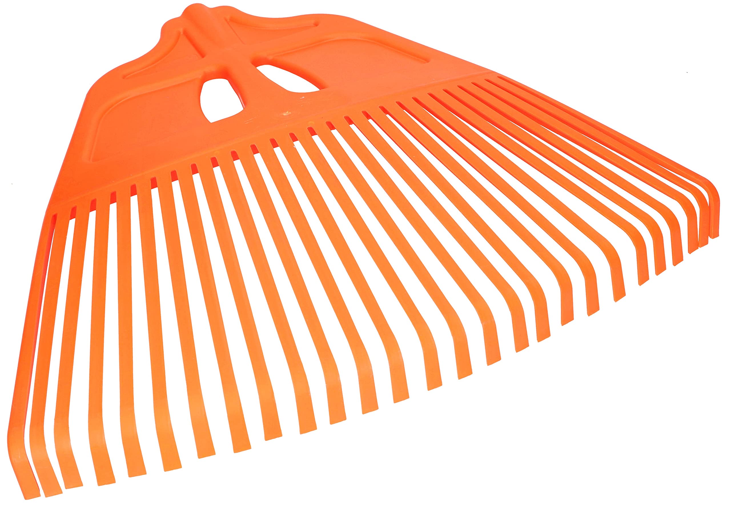 KOTARBAU® Rastrillo Jardín - Plástico - 27 Dientes - Naranja - sin Mango - Rastrillo para Césped - Rastrillos - Ligero Y Resistente - Herramienta para Jardinería