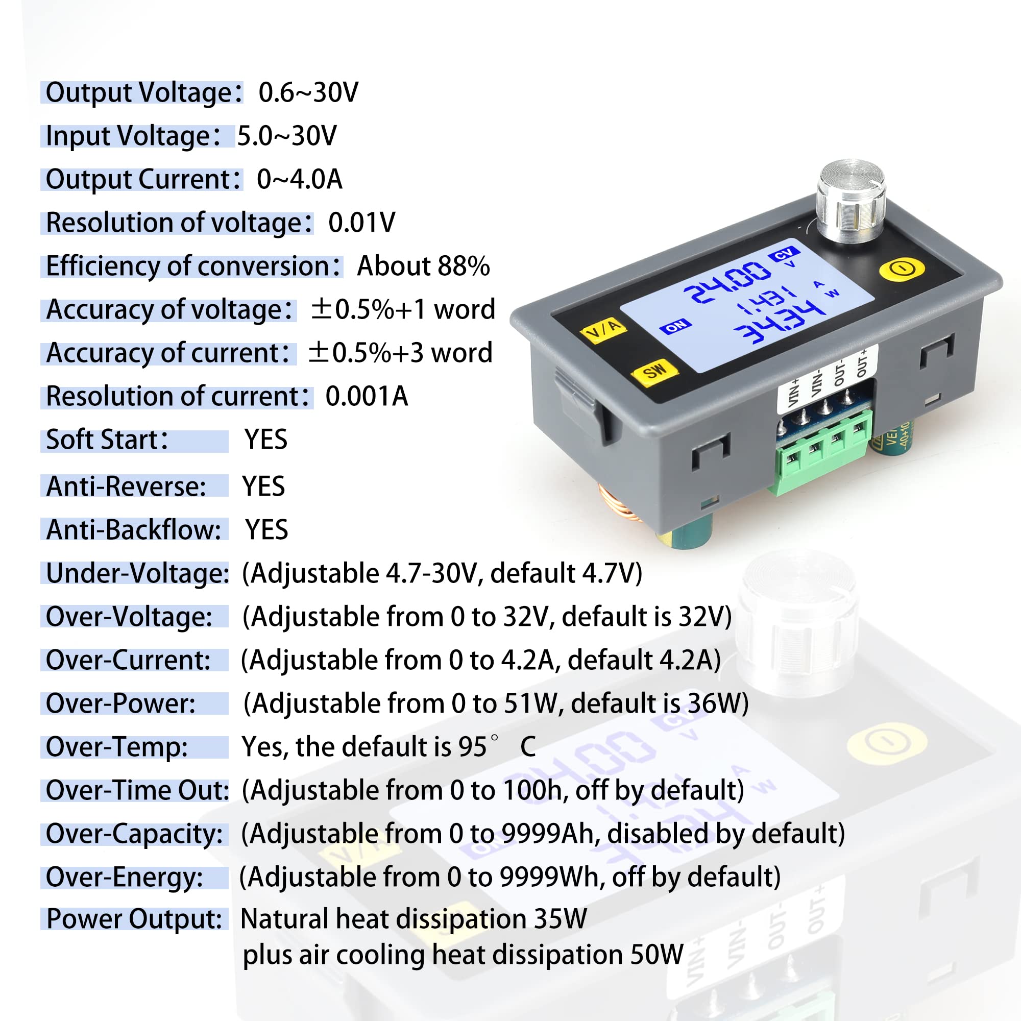 skdbページ Amazon.com: XY-SK35H Adjustable DC Buck Boost Power Converter - 5