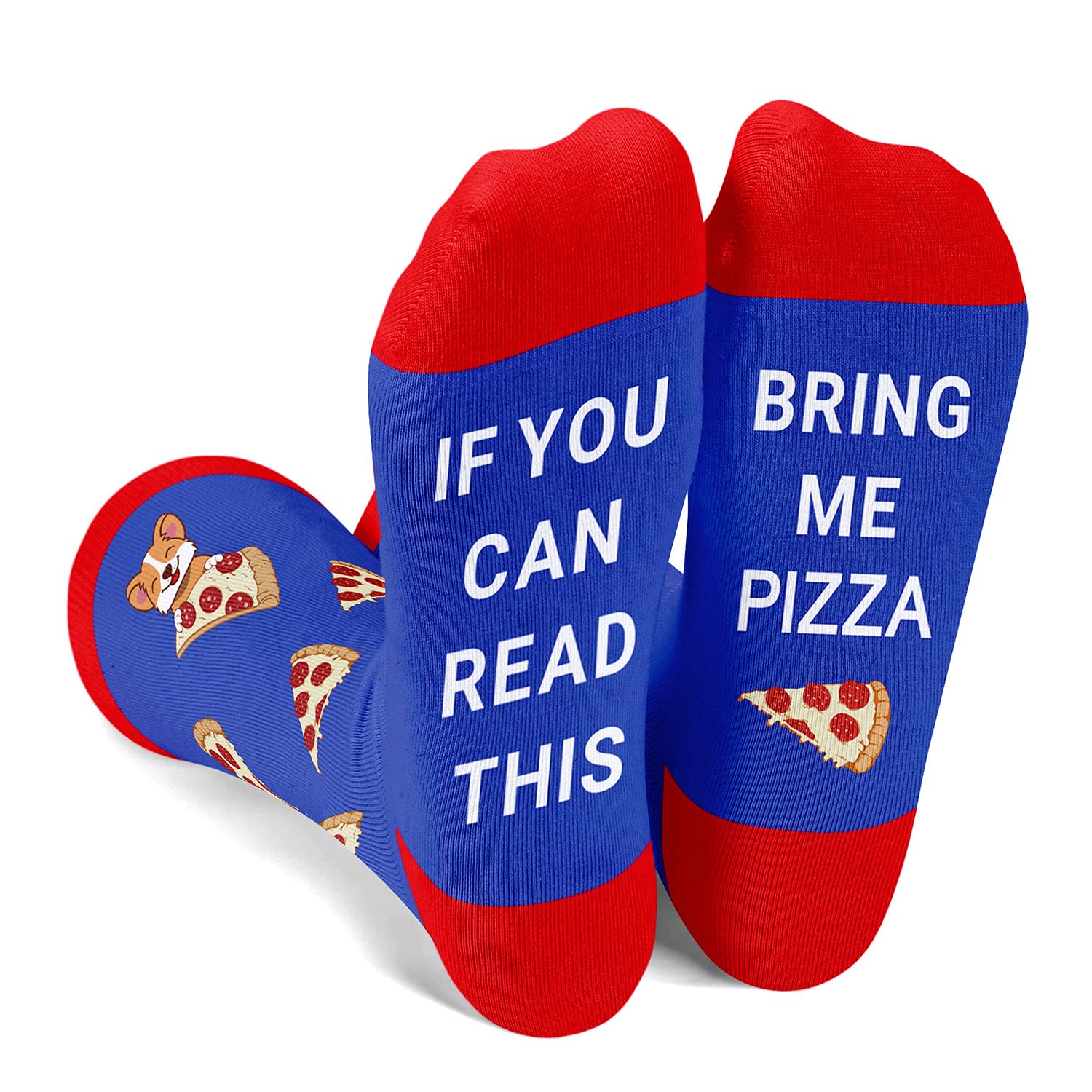 HAPPYPOPMen's Taco Socks Popcorn Pizza Socks, Funny Taco Gifts Popcorn Gift, Food Socks