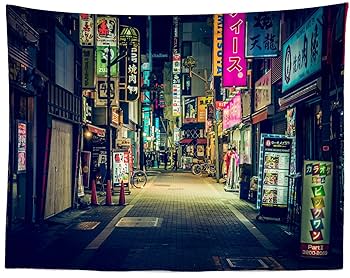 Amazon.com: Loccor 118''x98'' Japan Night View Tapestry