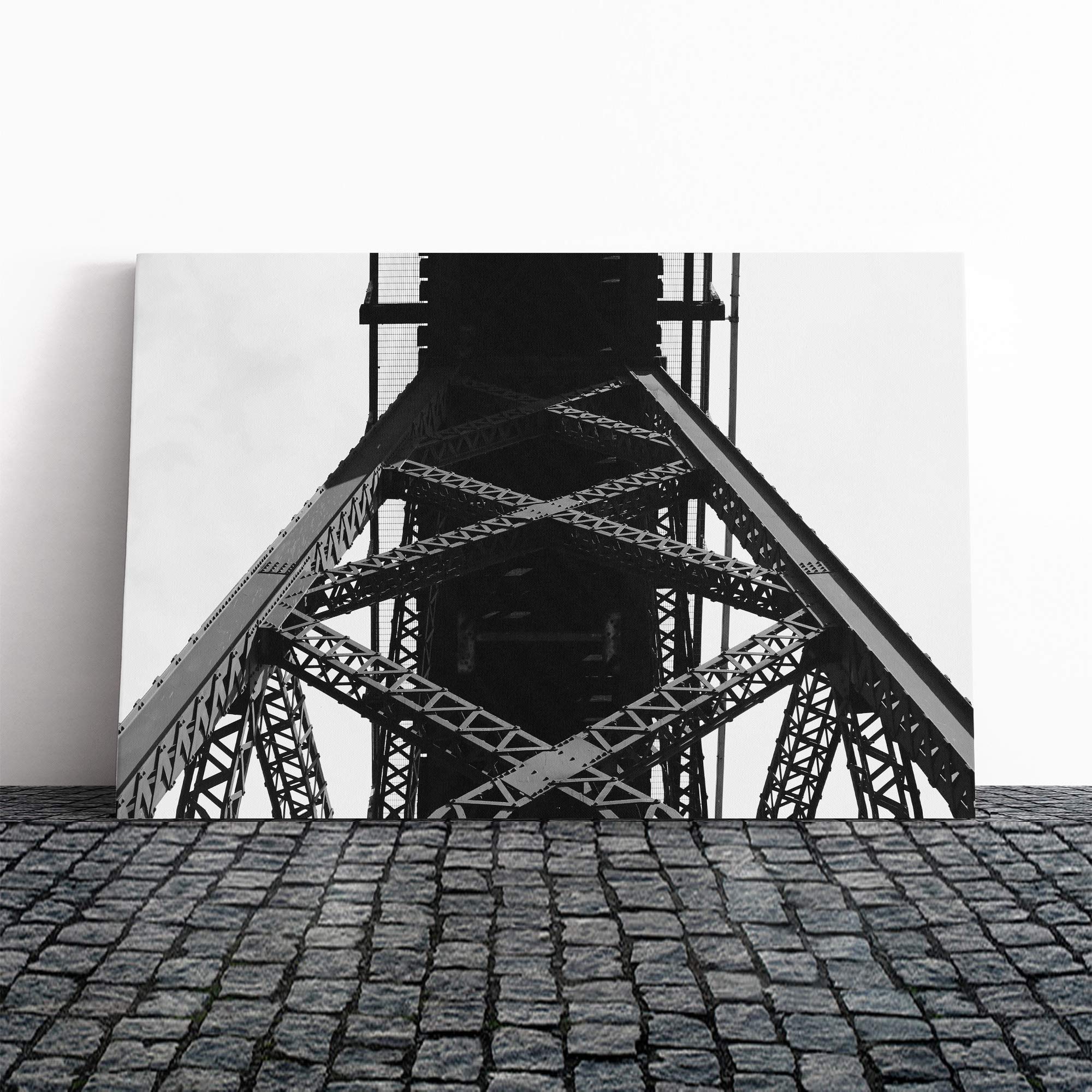 Bridge Architecture Canvas Print | Gallery Wrapped 30mm Frame Wall Art | 24x16 inches | Ready to Hang | Modern Cityscape Picture | Living Room Bedroom Lounge Office