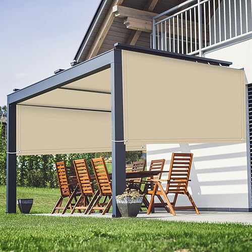 Miniatura 8 de Cubierta de sombra de pérgola Parasol Rectángulo Toldo Tela de bloqueo UV