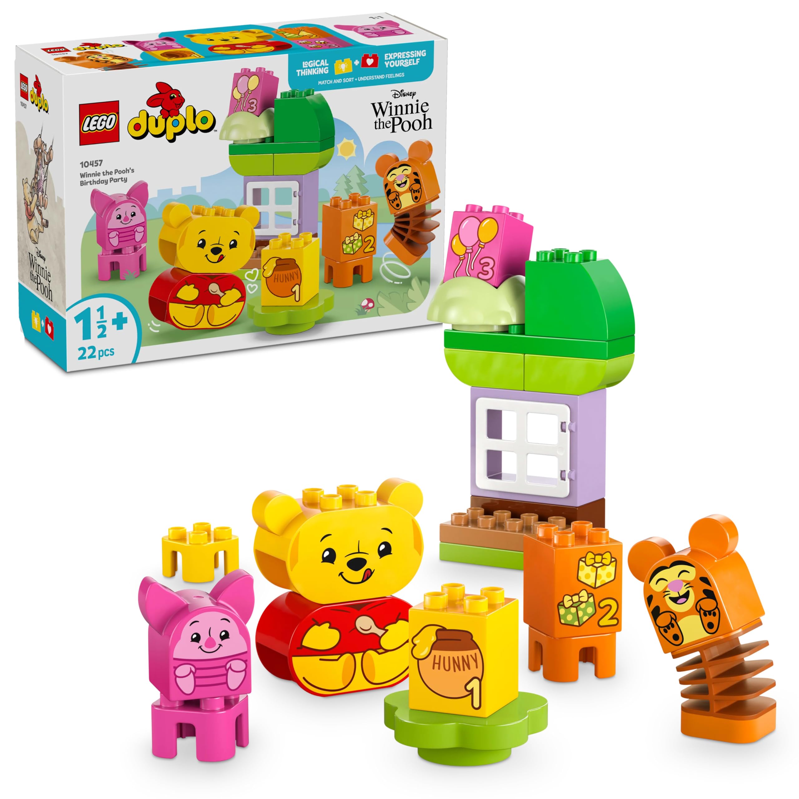 LEGO DUPLO | Disney Winnie The Pooh’s Birthday Party Building Set 10457 Building Blocks Toys for Gift for Boys and Girls-image-45