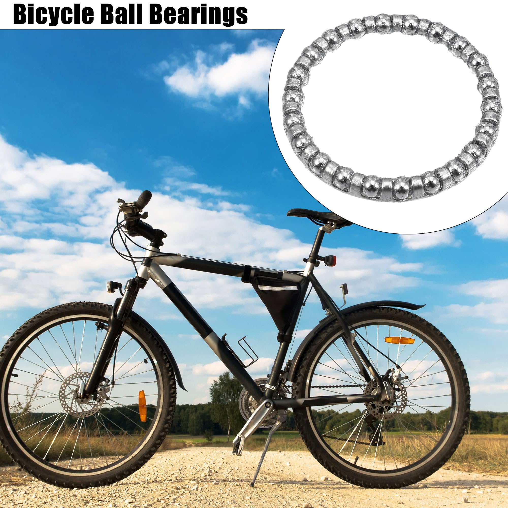 ABSOPRO Rodamiento de Jaula de Bolas 3,97mm x 22 Bolas para Bicicleta
