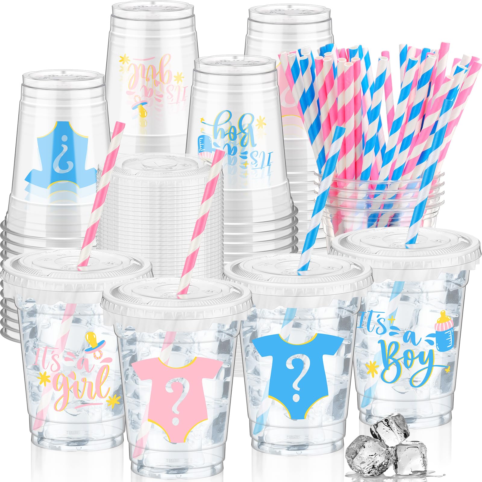 FoldTier 50 Pcs Gender Reveal Cups