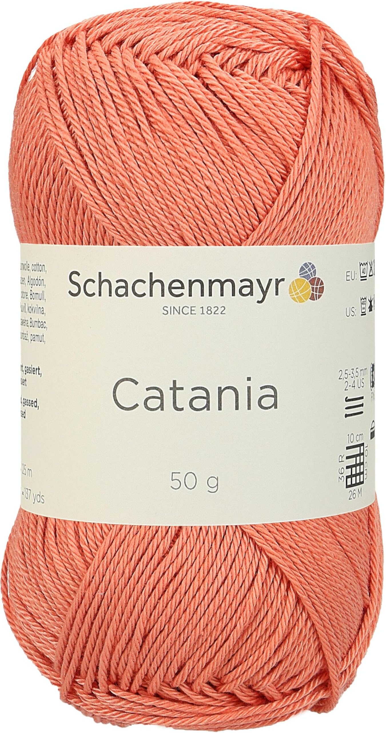 Schachenmayr Catania Strickgarn aus Baumwolle – 125 m Lauflänge, Ökotex 100