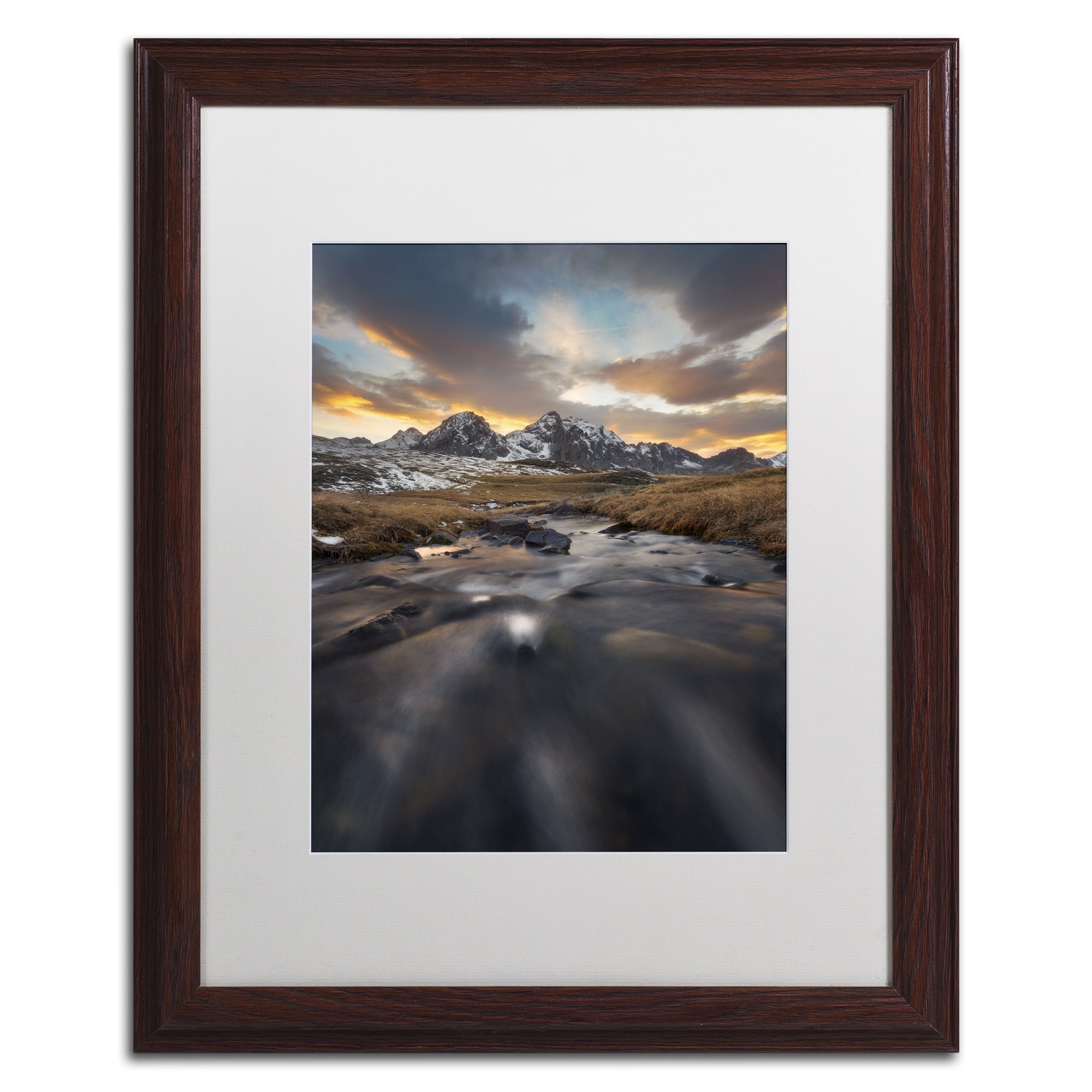 Power of Mountains by Mathieu Rivrin, White Matte, Wood Frame 16x20-Inch