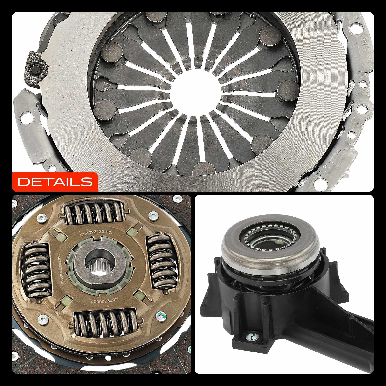 Frankberg Frizione Set frizione Compatibile con Fiesta VI CB1 CCN B-Max JK Tourneo Courier B460 MPV Ecosport 2 DE DH Replace# 1678828